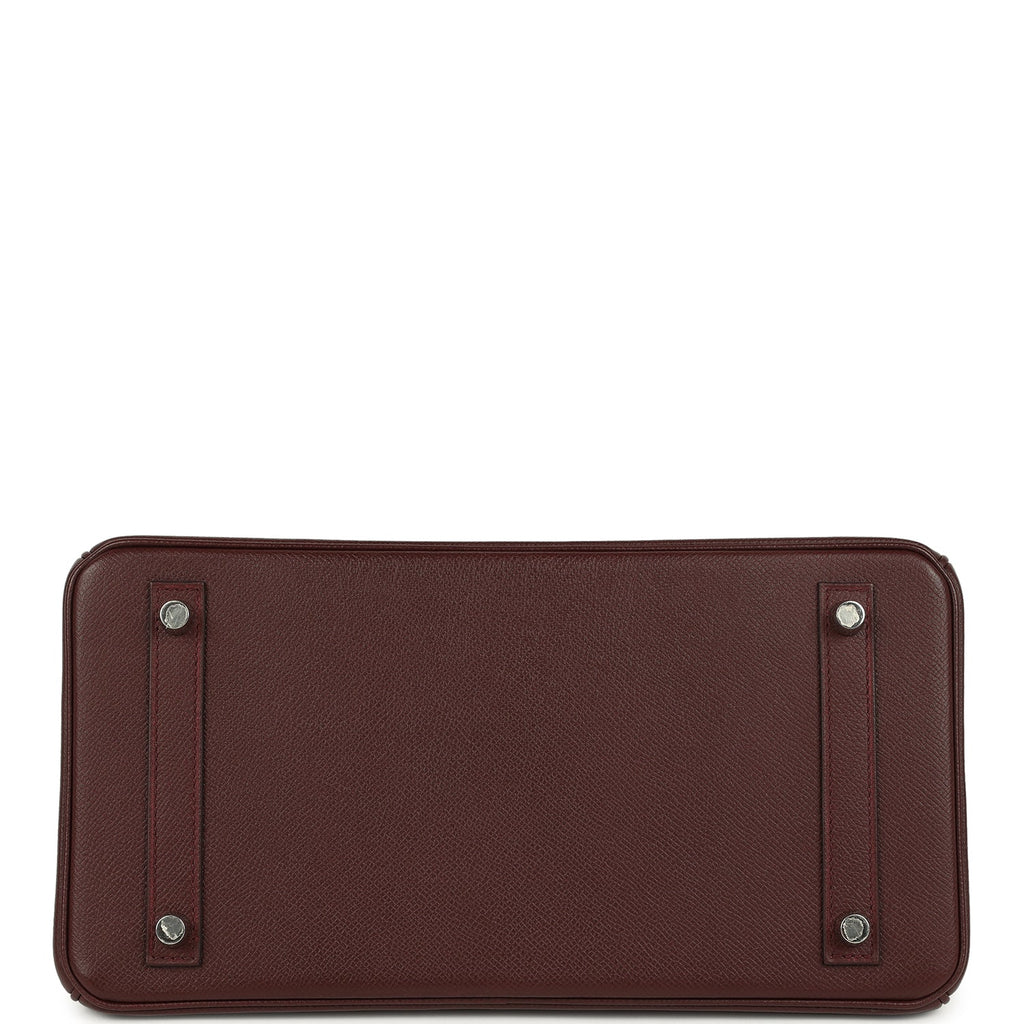 Birkin 30 Bordeaux Epsom Palladium Hardware Bag
