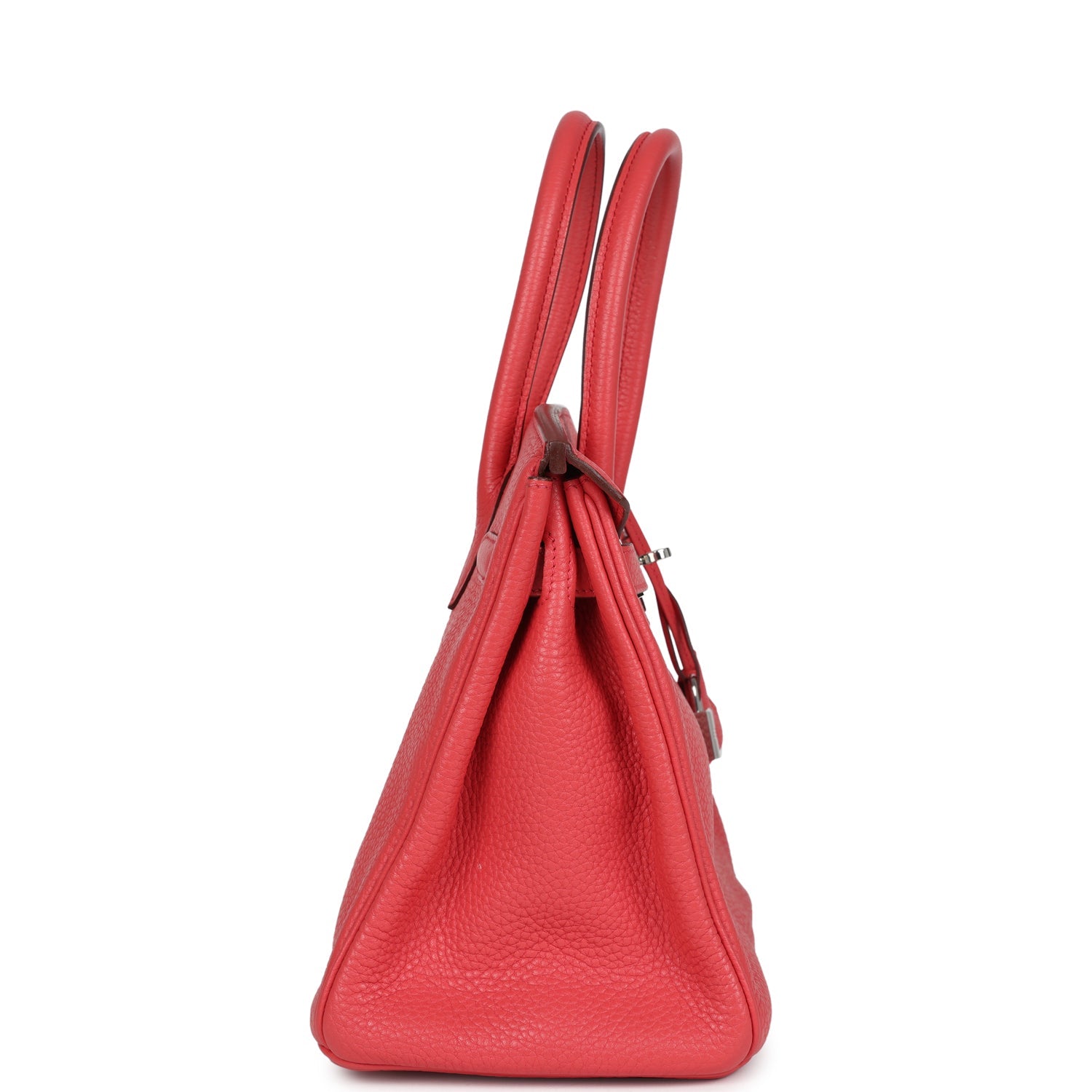Birkin 30 Bougainvillea Clemence Palladium Hardware Bag