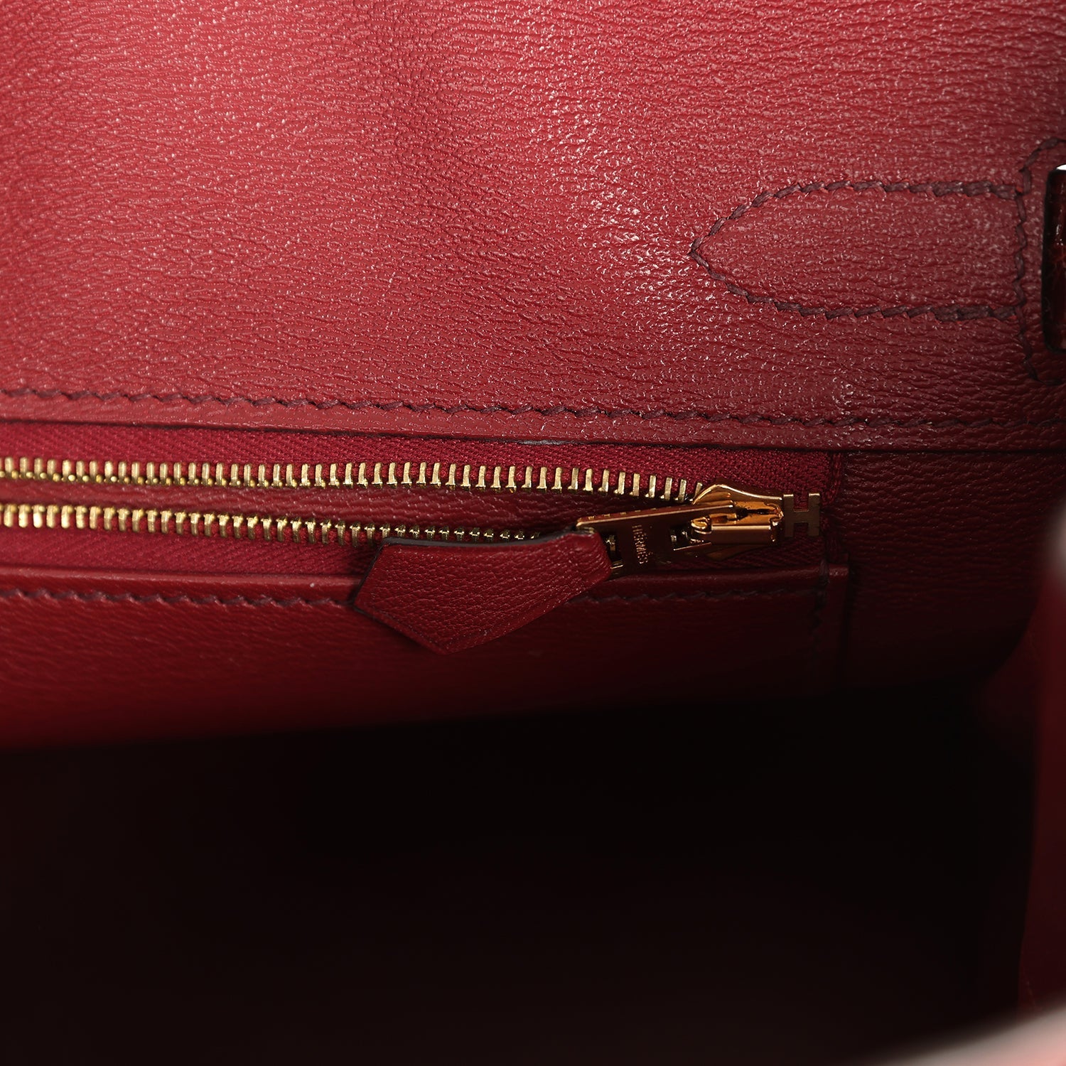 Birkin 30 Bourgogne Shiny Niloticus Crocodile Gold Hardware Bag