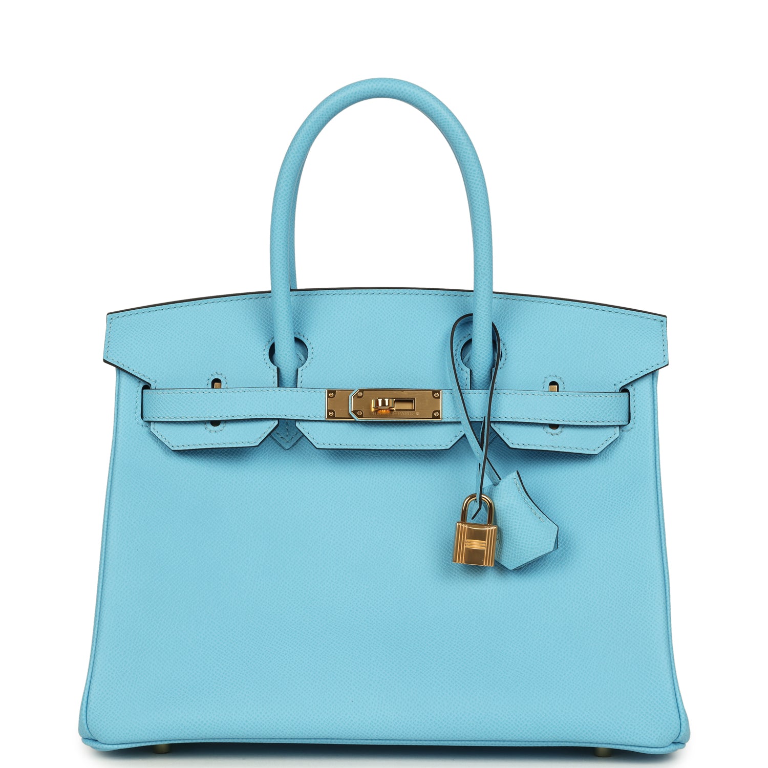 Birkin 30 Celeste Epsom Gold Hardware Bag