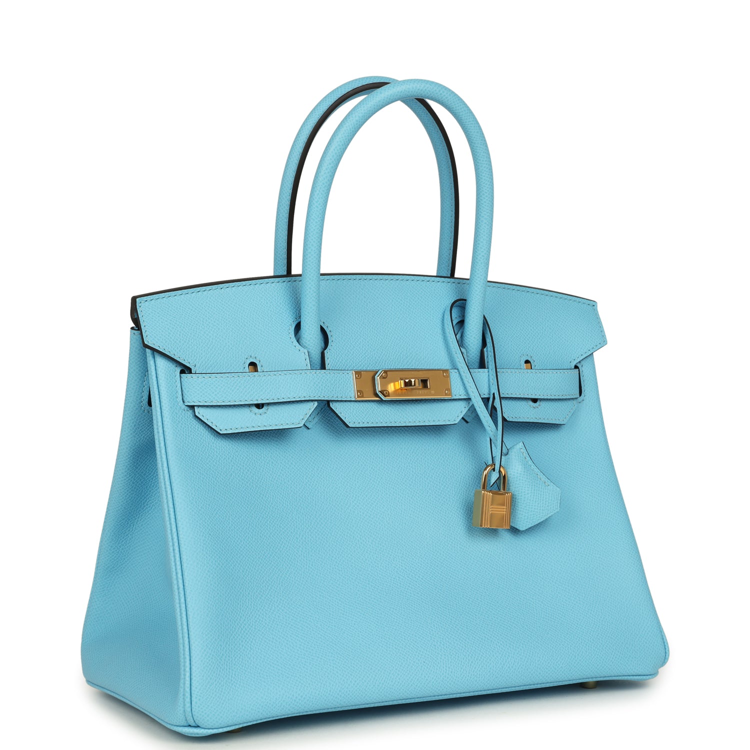 Birkin 30 Celeste Epsom Gold Hardware Bag