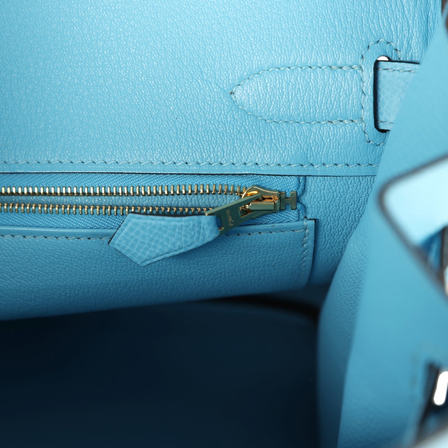 Birkin 30 Celeste Epsom Gold Hardware Bag