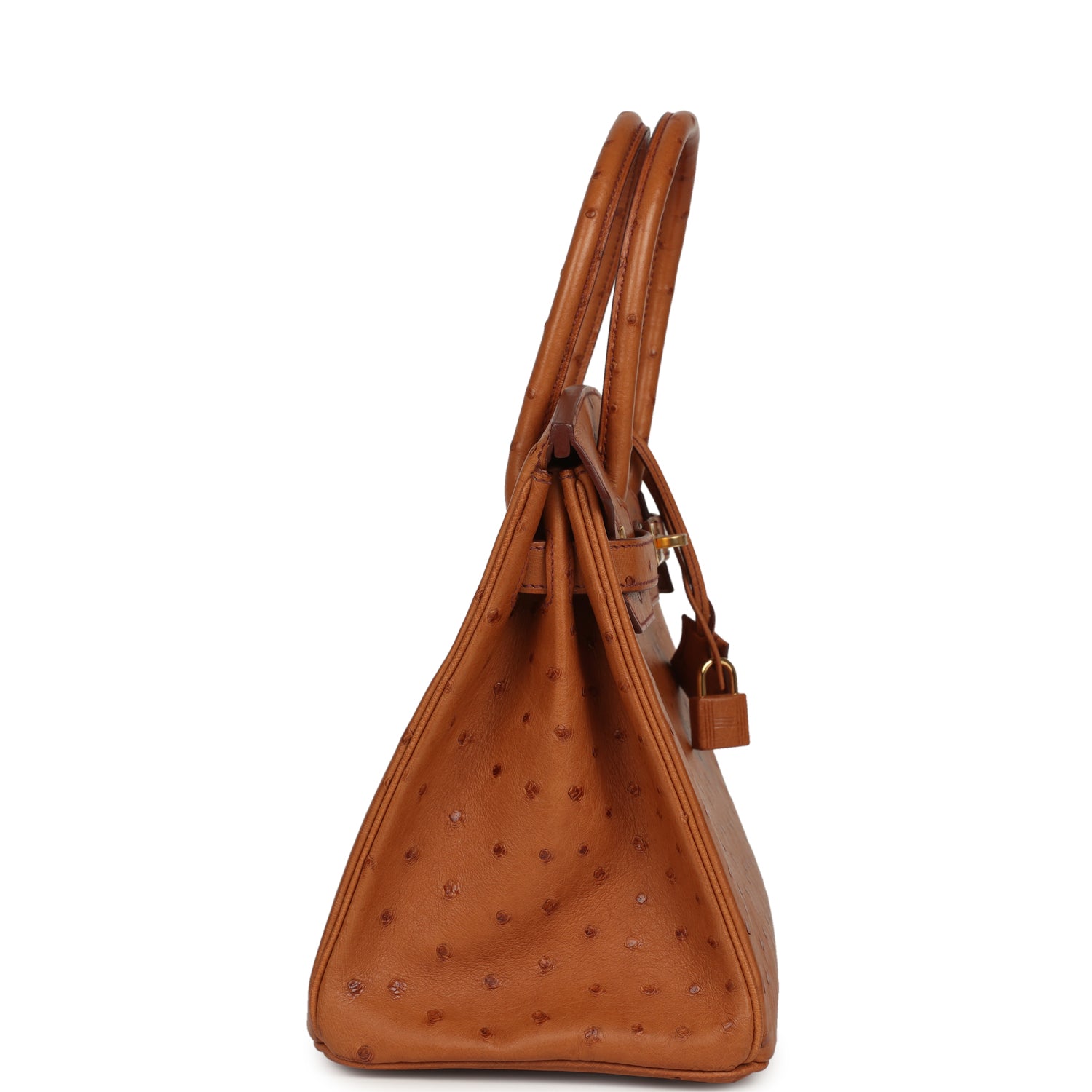 Birkin 30 Cognac Ostrich Gold Hardware Bag