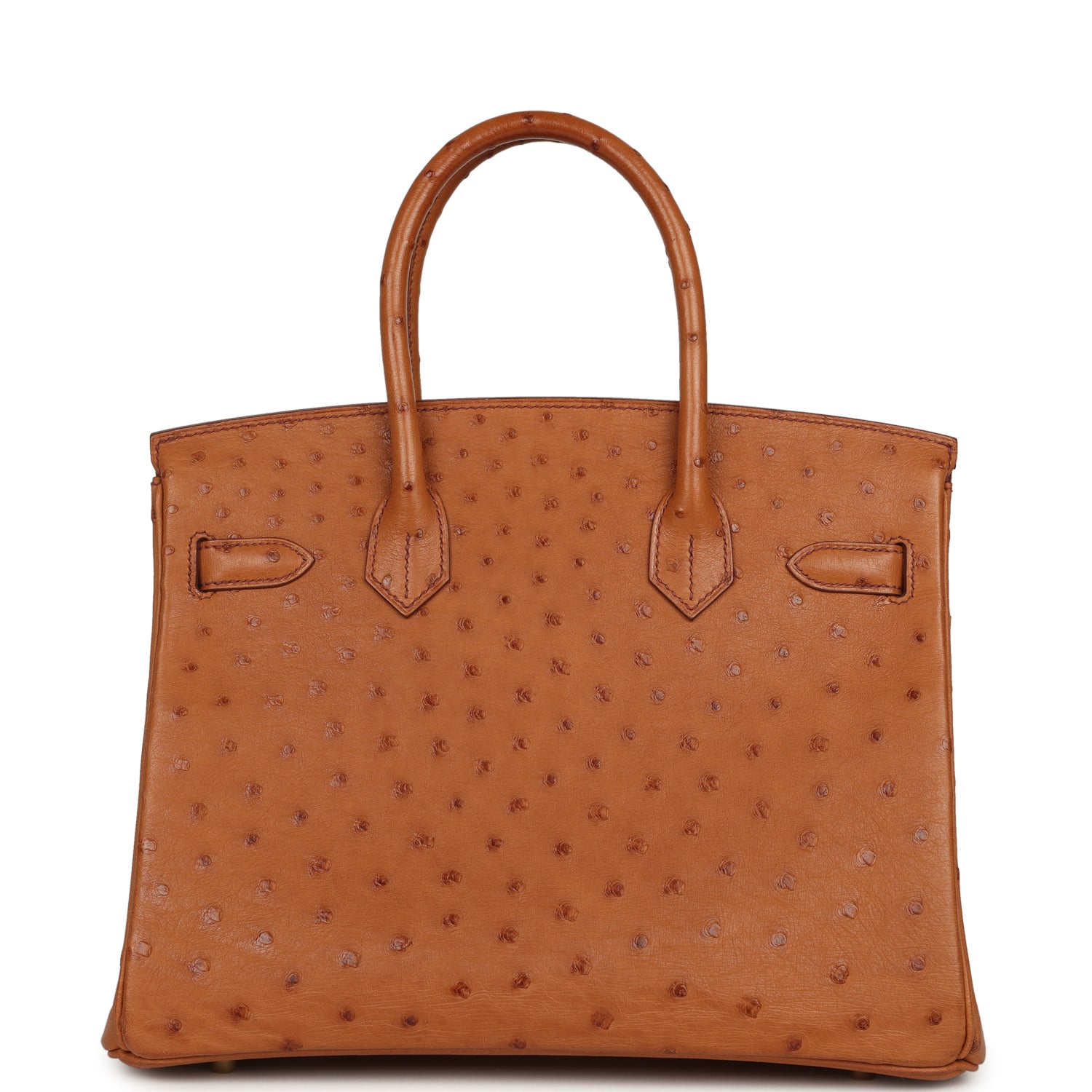 Birkin 30 Cognac Ostrich Gold Hardware Bag