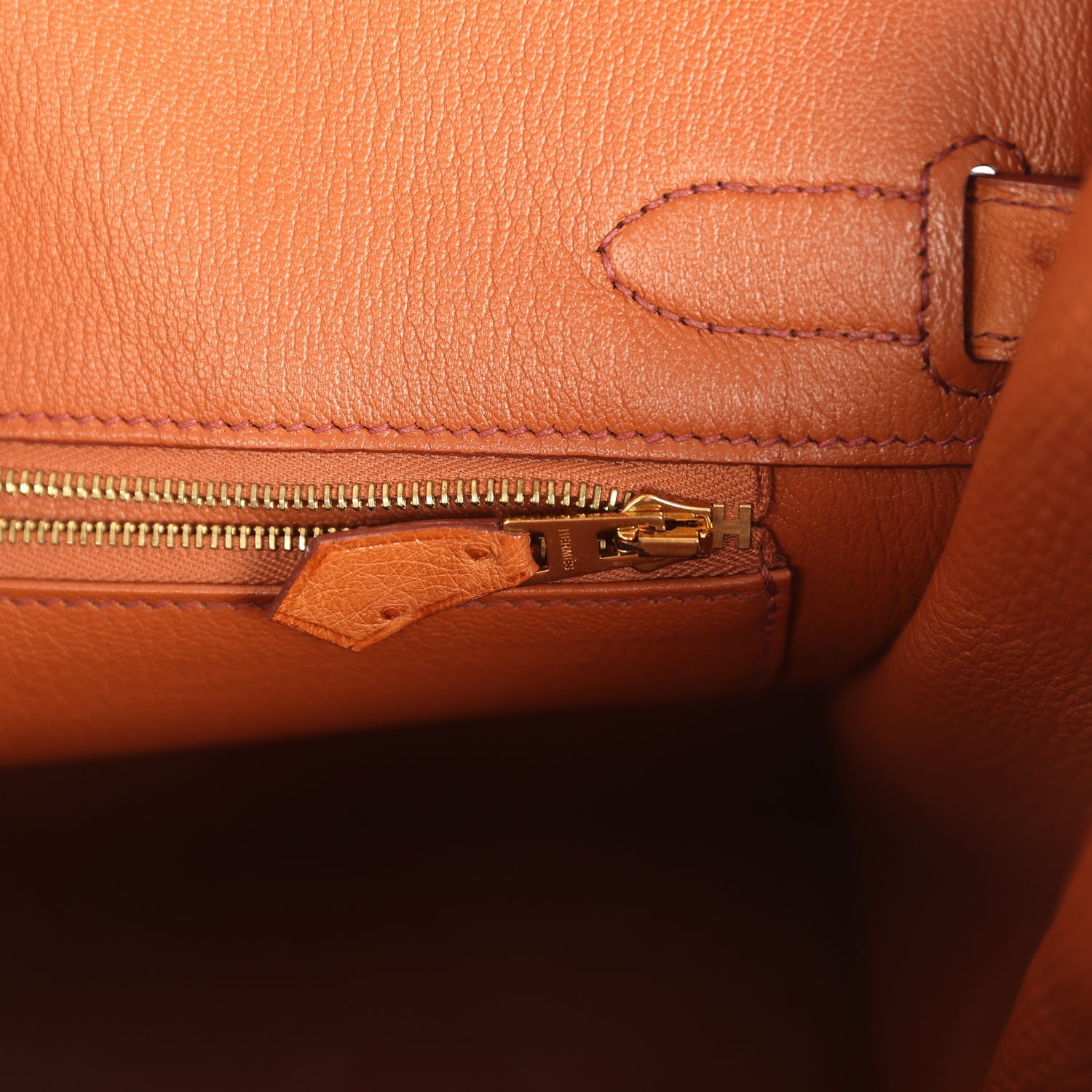 Birkin 30 Cognac Ostrich Gold Hardware Bag