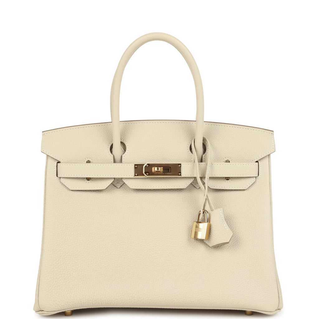 Birkin 30 Craie Togo Permabrass Hardware Bag