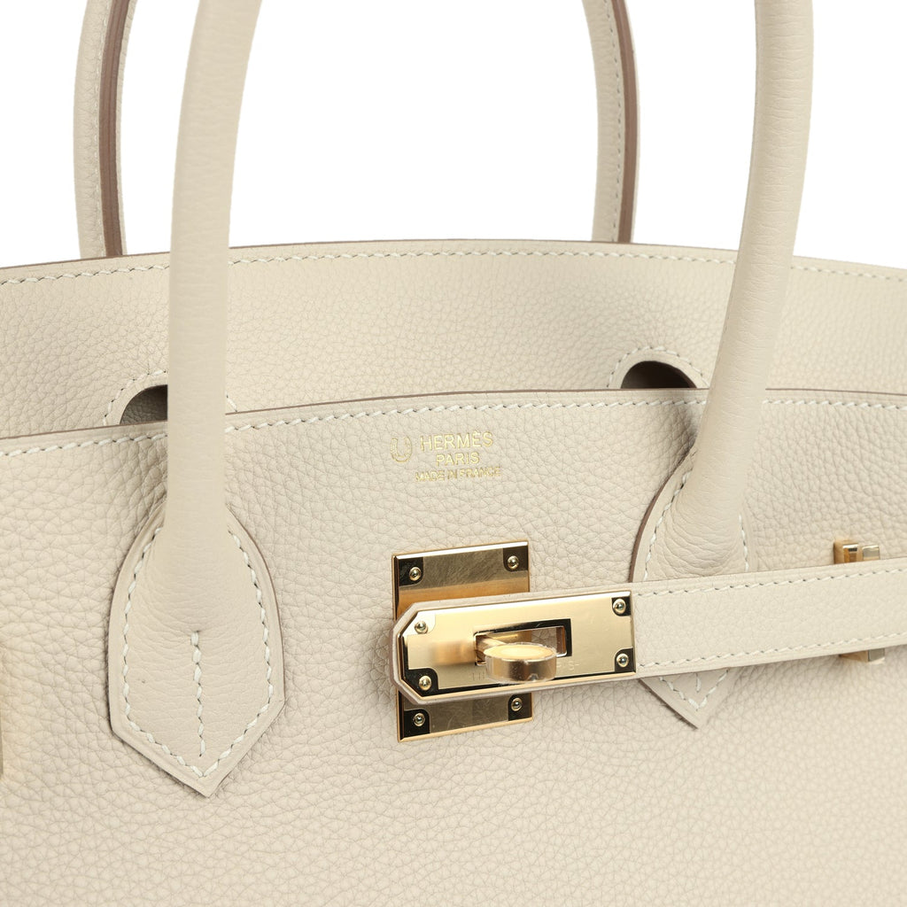 Birkin 30 Craie Togo Permabrass Hardware Bag