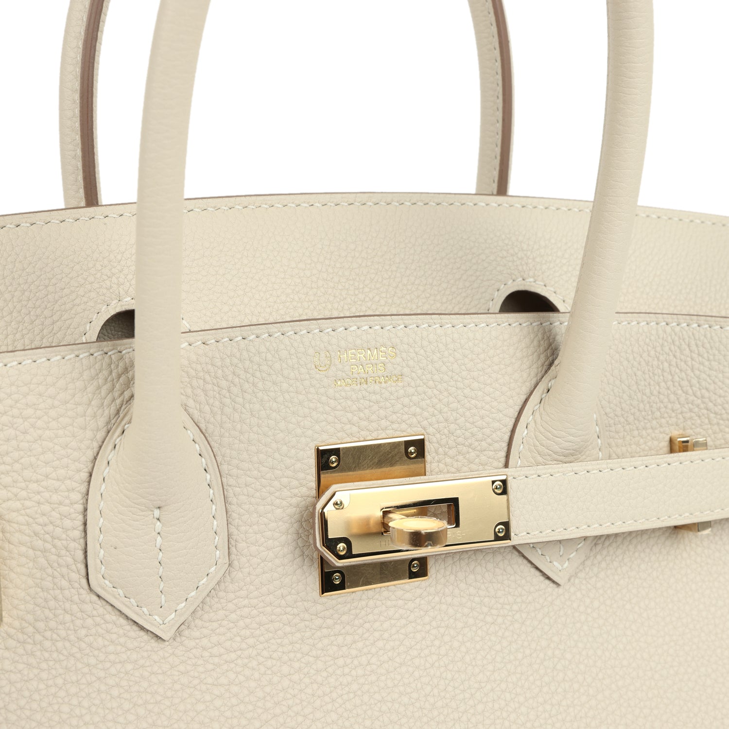 Birkin 30 Craie Togo Permabrass Hardware Bag