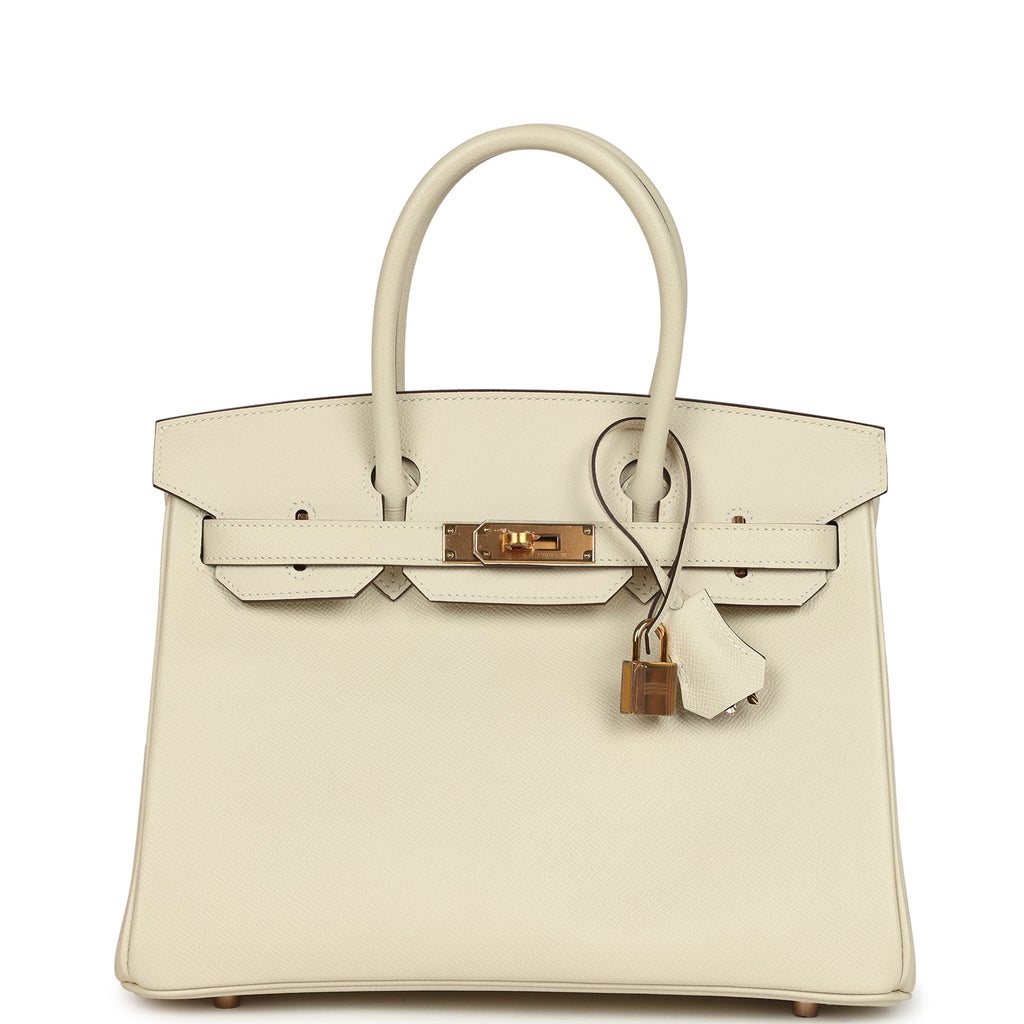 Birkin 30 Craie Verso Epsom Rose Gold Hardware Bag