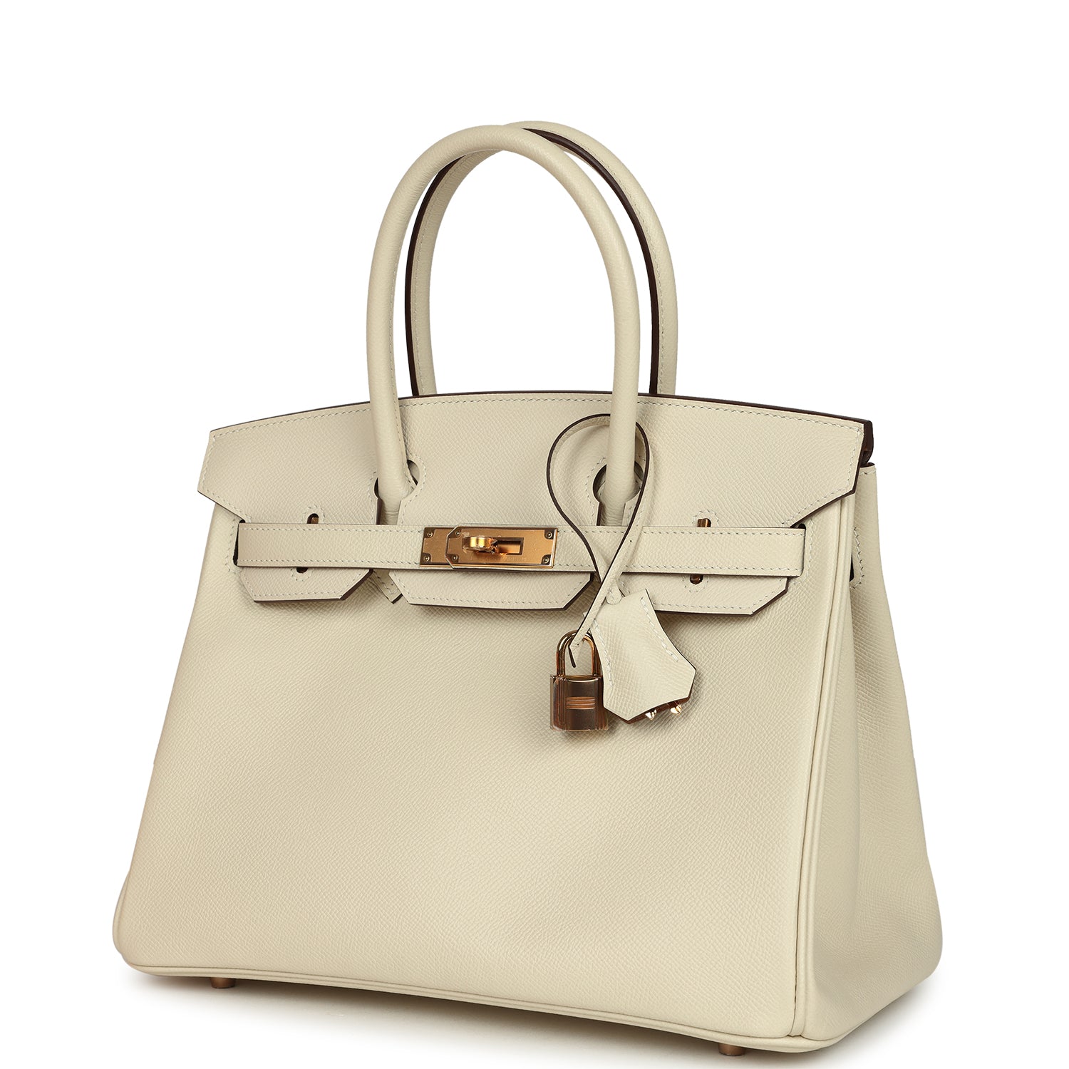 Birkin 30 Craie Verso Epsom Rose Gold Hardware Bag