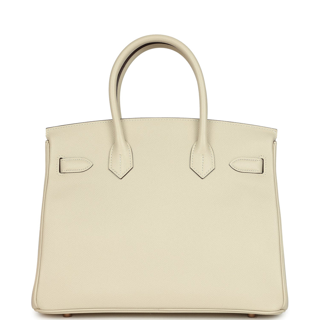 Birkin 30 Craie Verso Epsom Rose Gold Hardware Bag