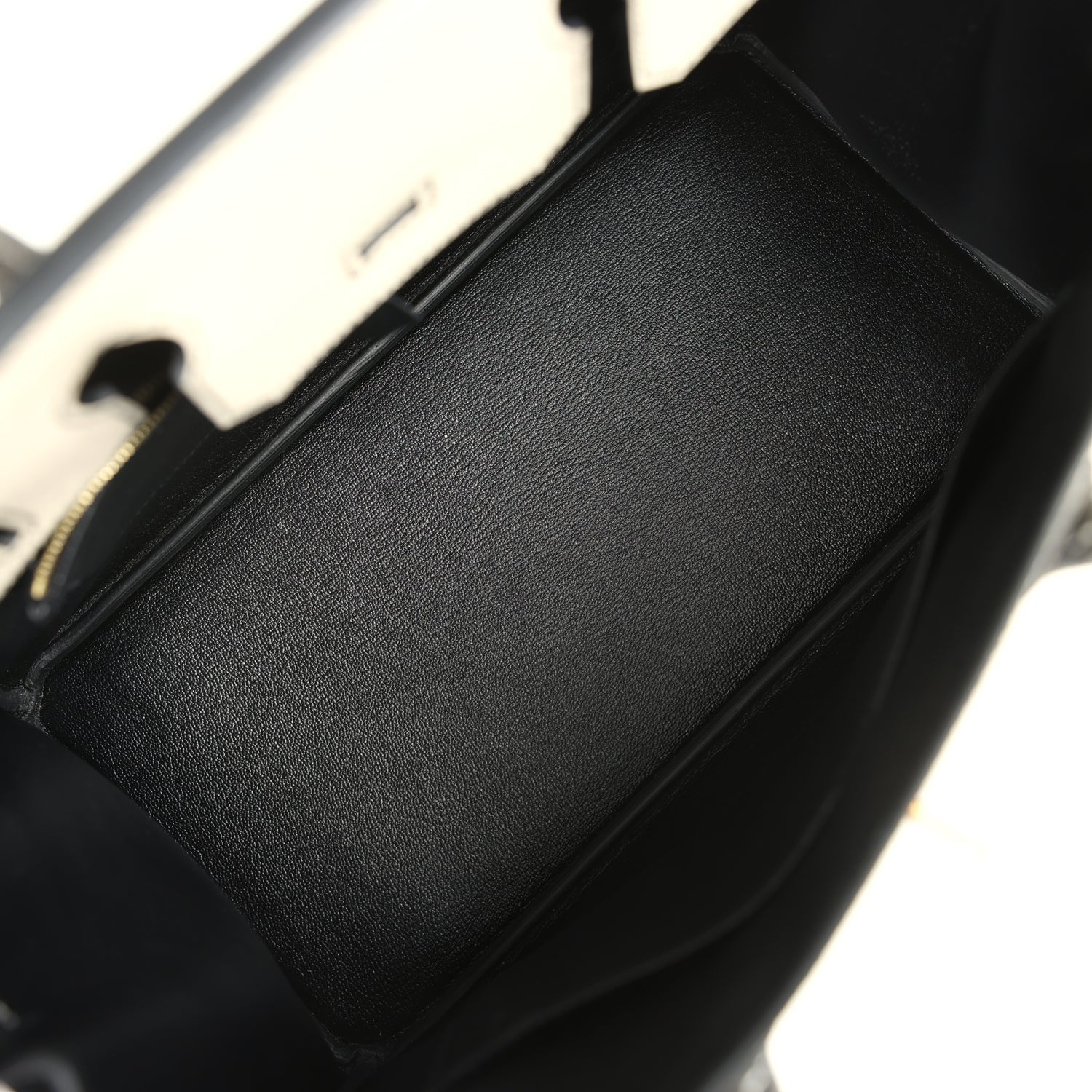 Birkin 30 Craie and Black Epsom Brushed Gold Hardware Bag