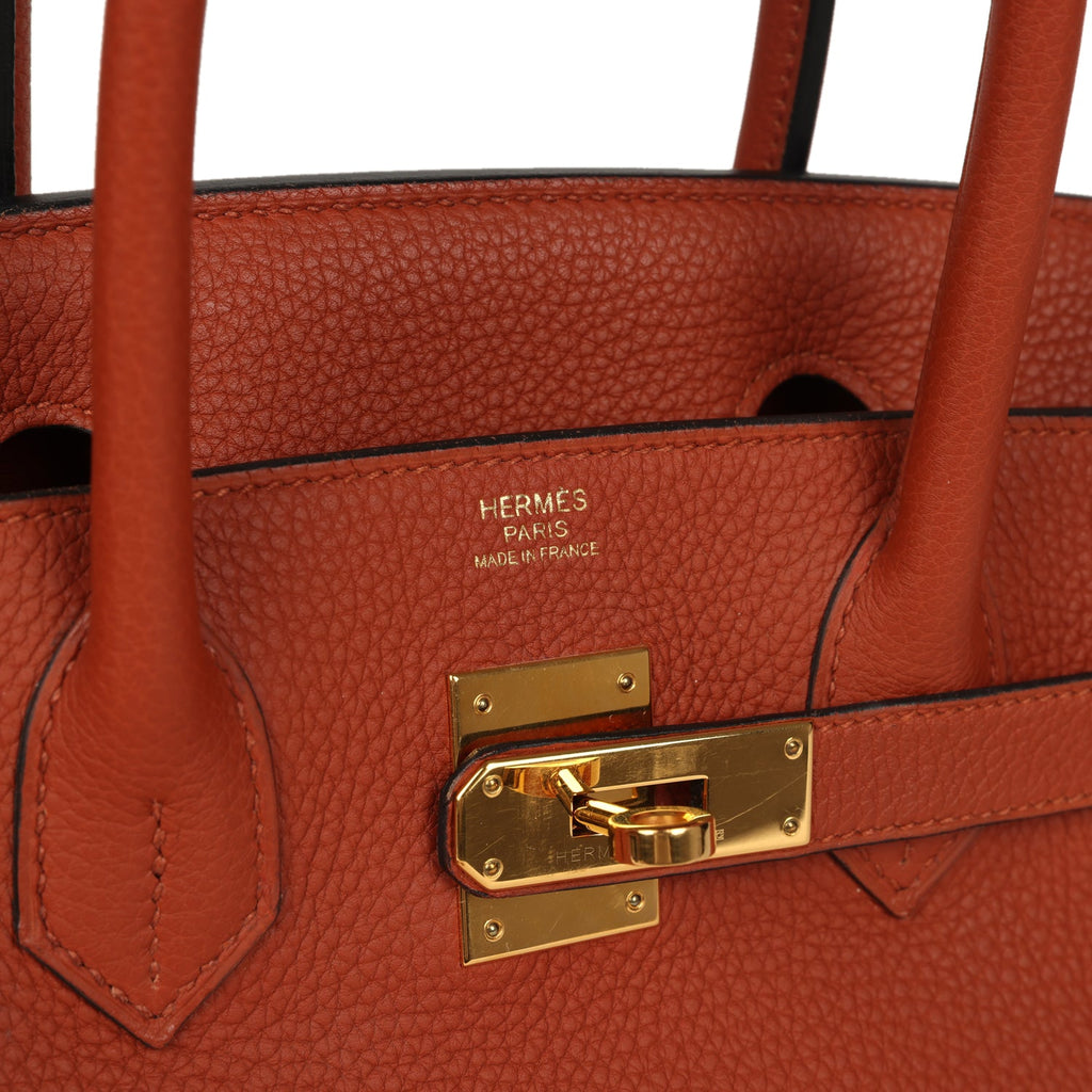 Birkin 30 Cuivre Togo Gold Hardware Bag