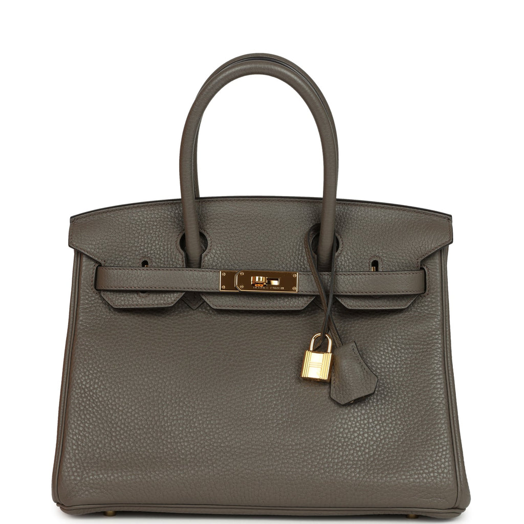 Birkin 30 Etain Clemence Gold Hardware Bag