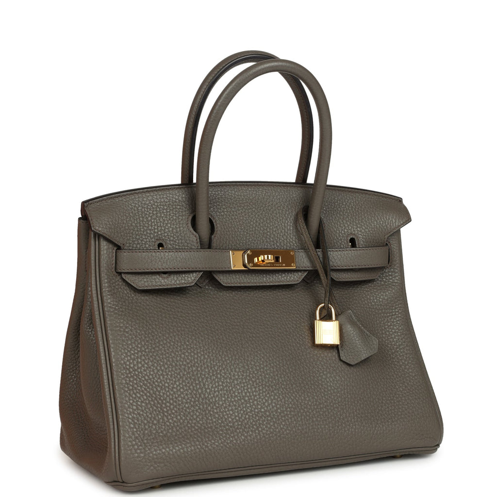 Birkin 30 Etain Clemence Gold Hardware Bag
