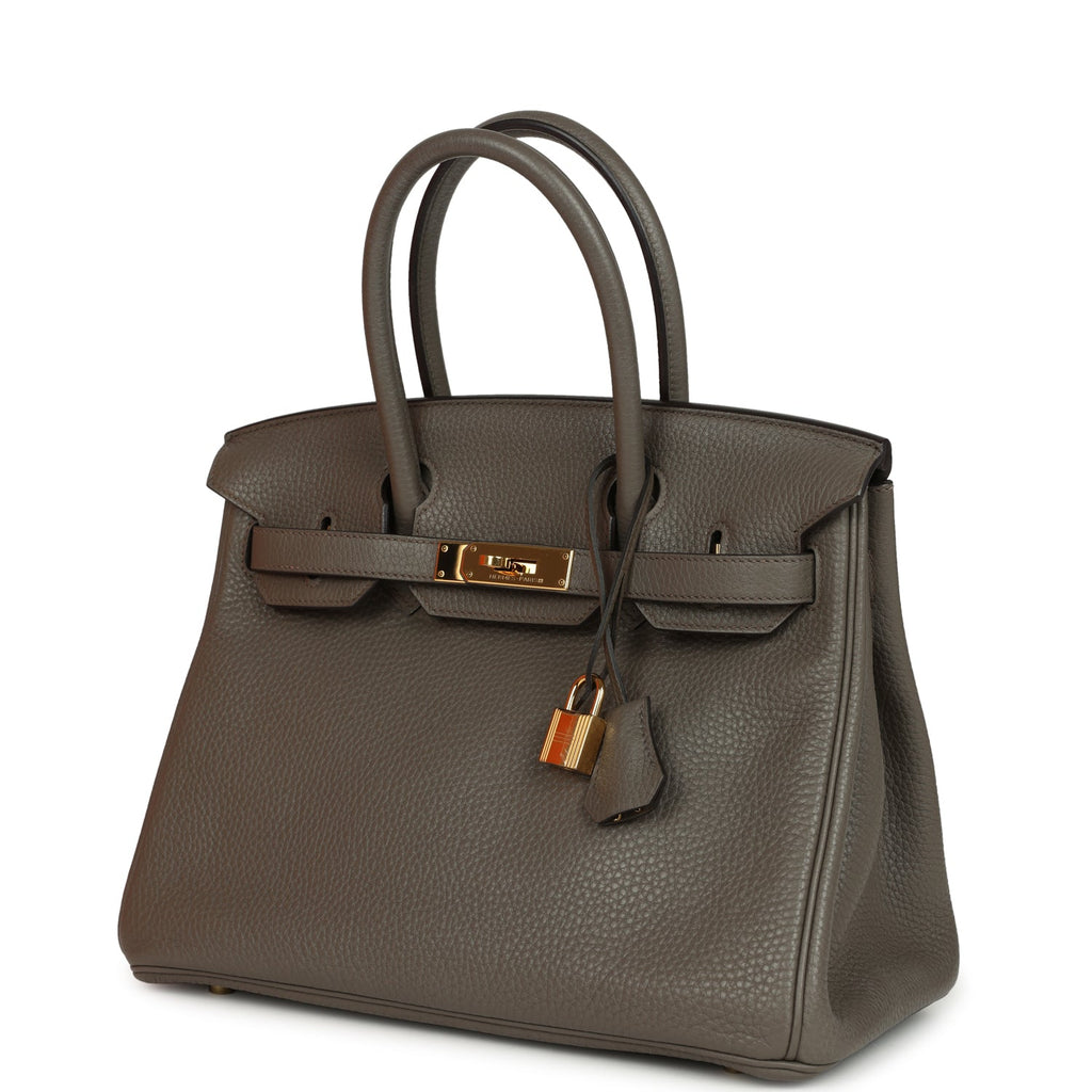Birkin 30 Etain Clemence Gold Hardware Bag