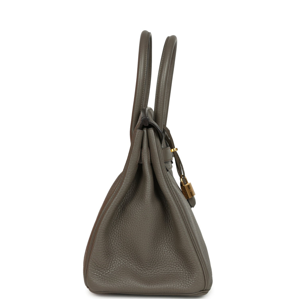 Birkin 30 Etain Clemence Gold Hardware Bag