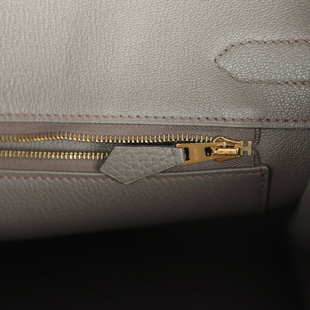 Birkin 30 Etain Clemence Gold Hardware Bag
