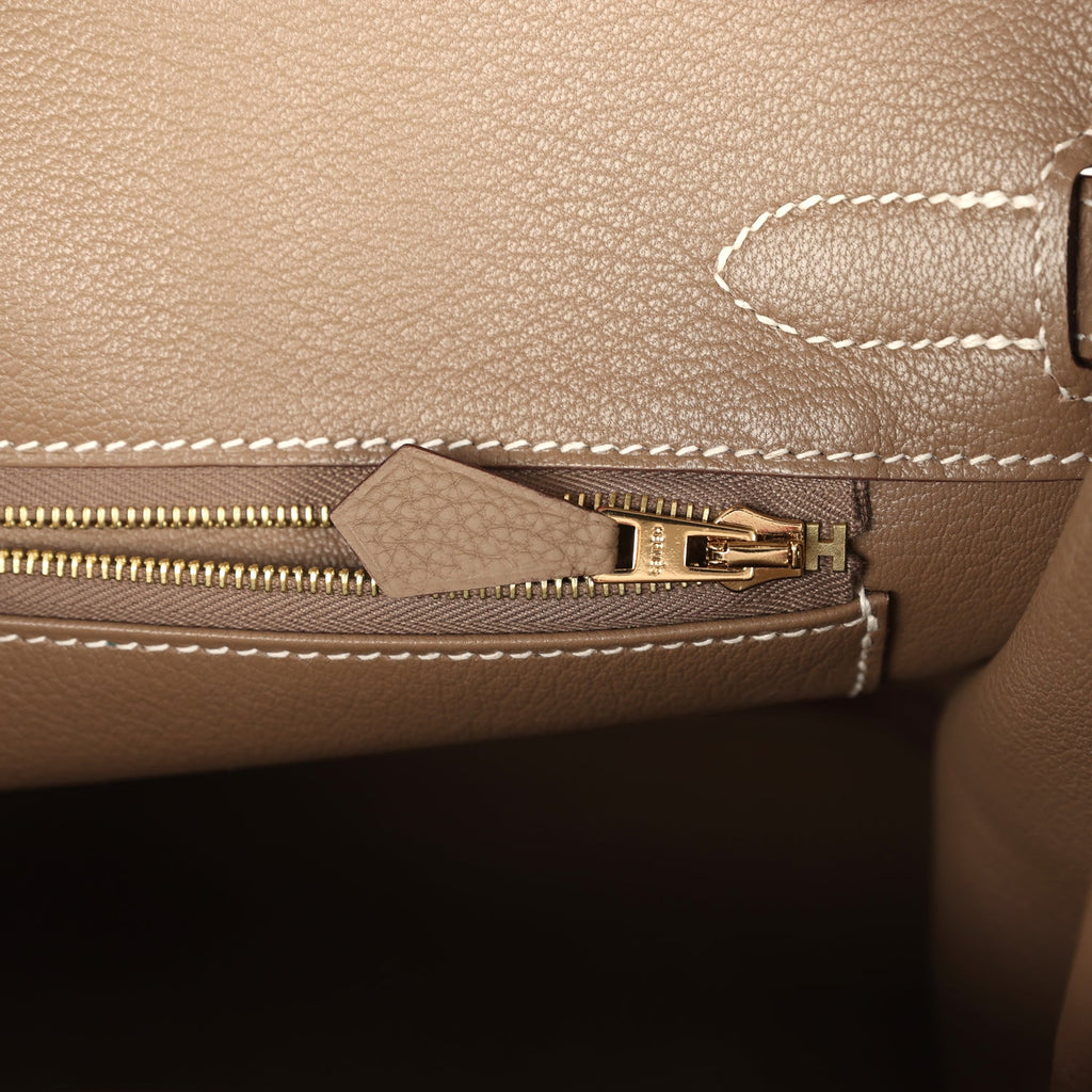 Birkin 30 Etoupe Togo Brushed Gold Hardware Bag