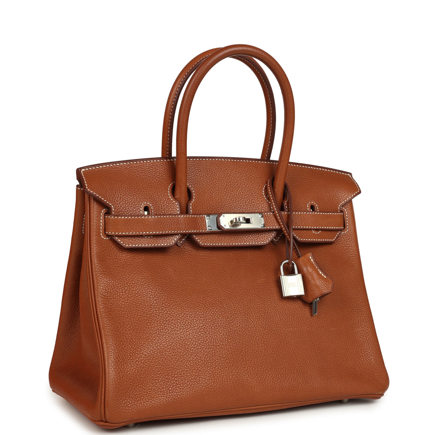 Birkin 30 Fauve Barenia Faubourg Palladium Hardware Bag