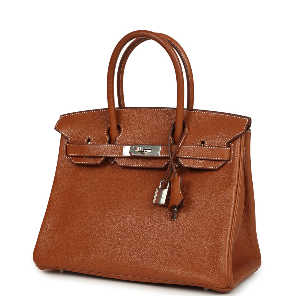 Birkin 30 Fauve Barenia Faubourg Palladium Hardware Bag