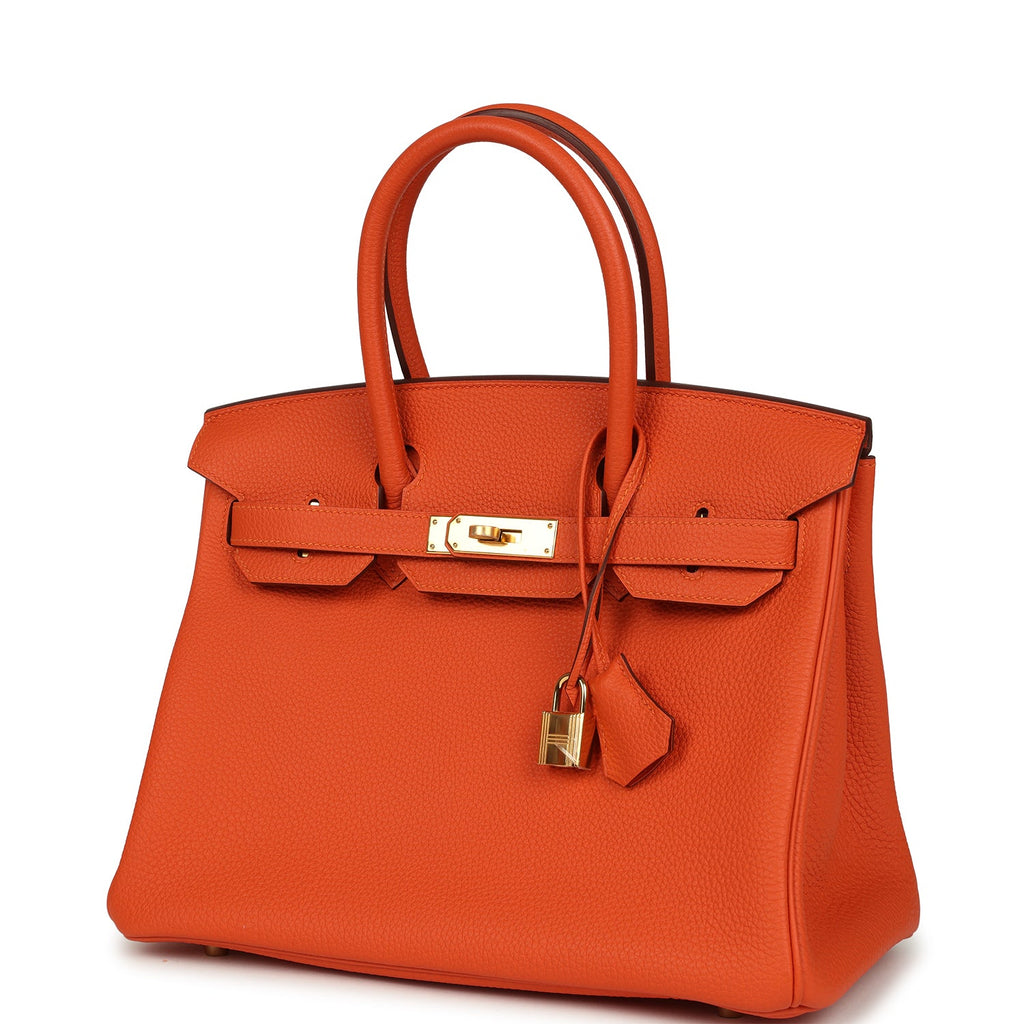Birkin 30 Feu Togo Gold Hardware Bag