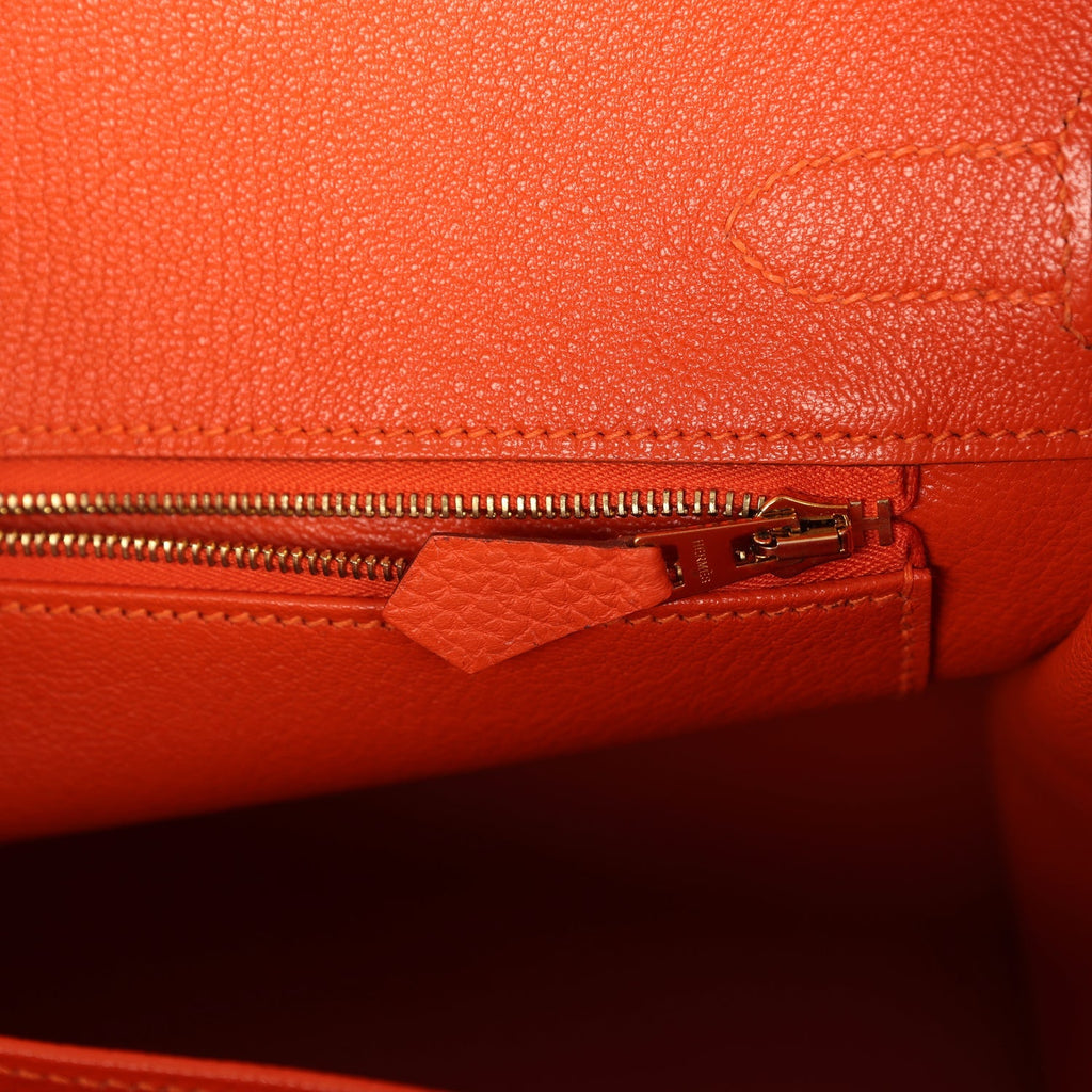 Birkin 30 Feu Togo Gold Hardware Bag