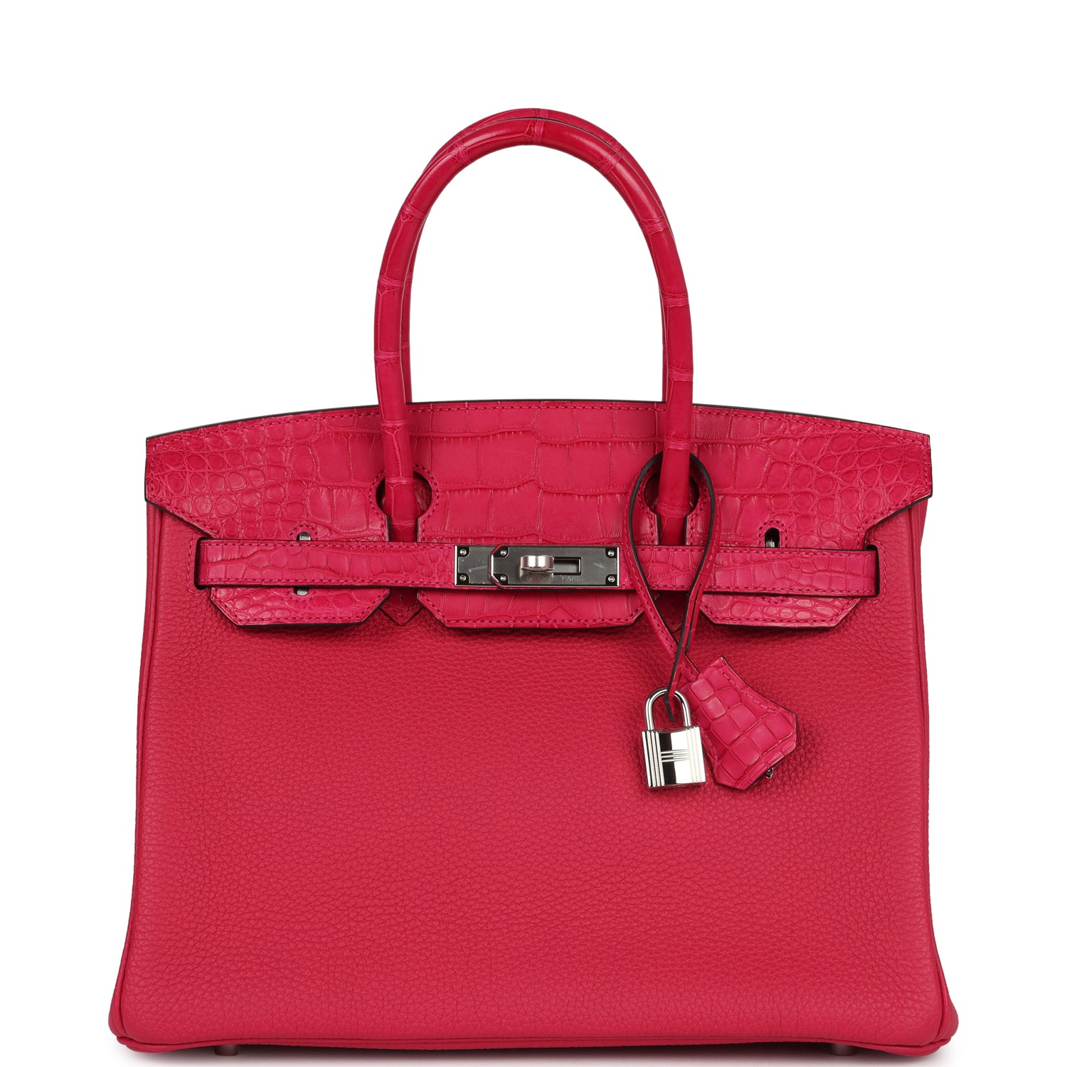 Birkin 30 Framboise Matte Alligator Togo Touch Palladium Hardware Bag