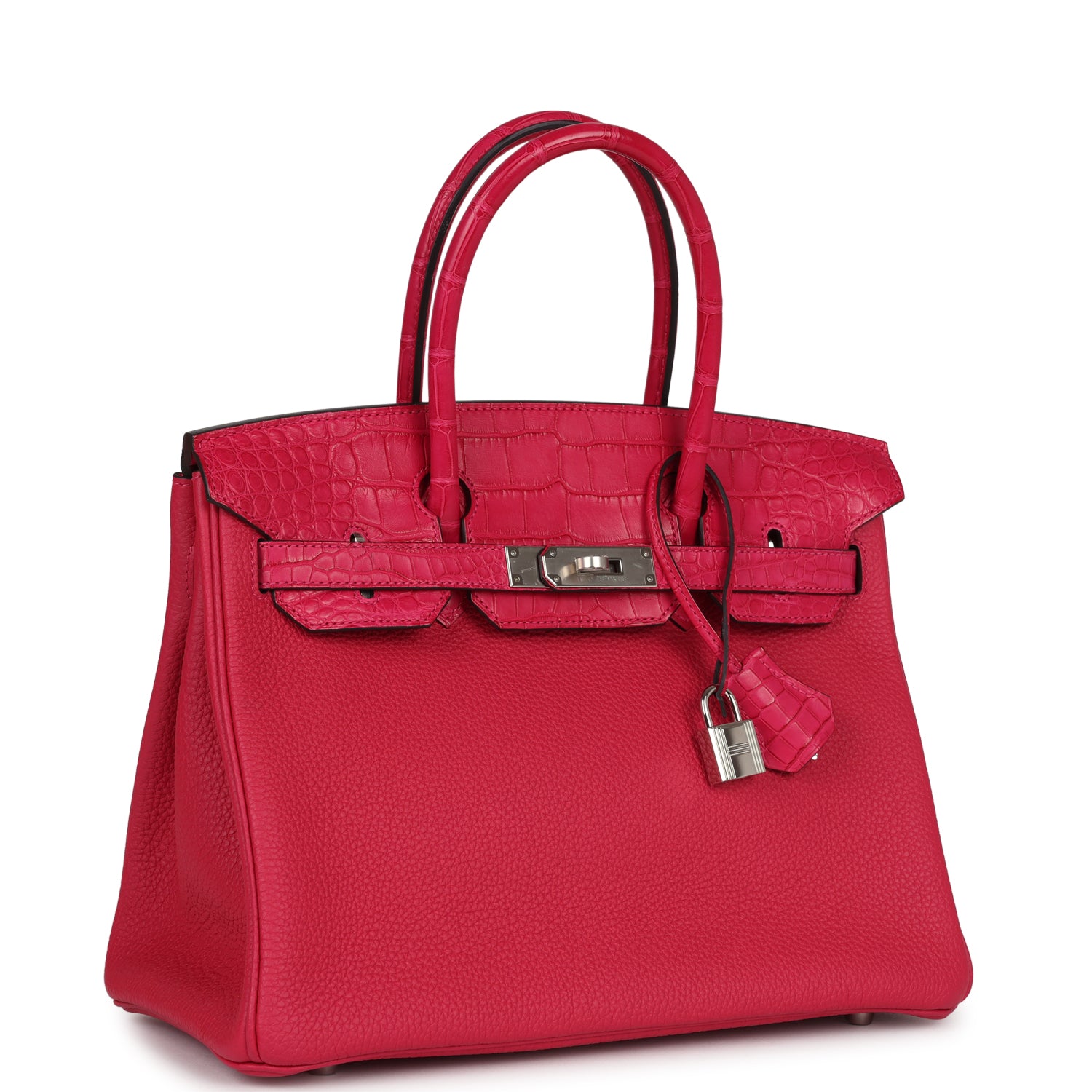 Birkin 30 Framboise Matte Alligator Togo Touch Palladium Hardware Bag