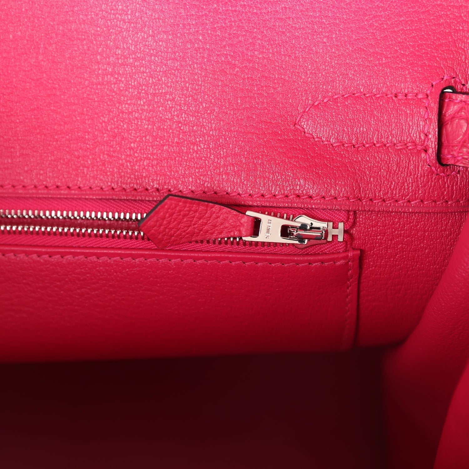 Birkin 30 Framboise Matte Alligator Togo Touch Palladium Hardware Bag