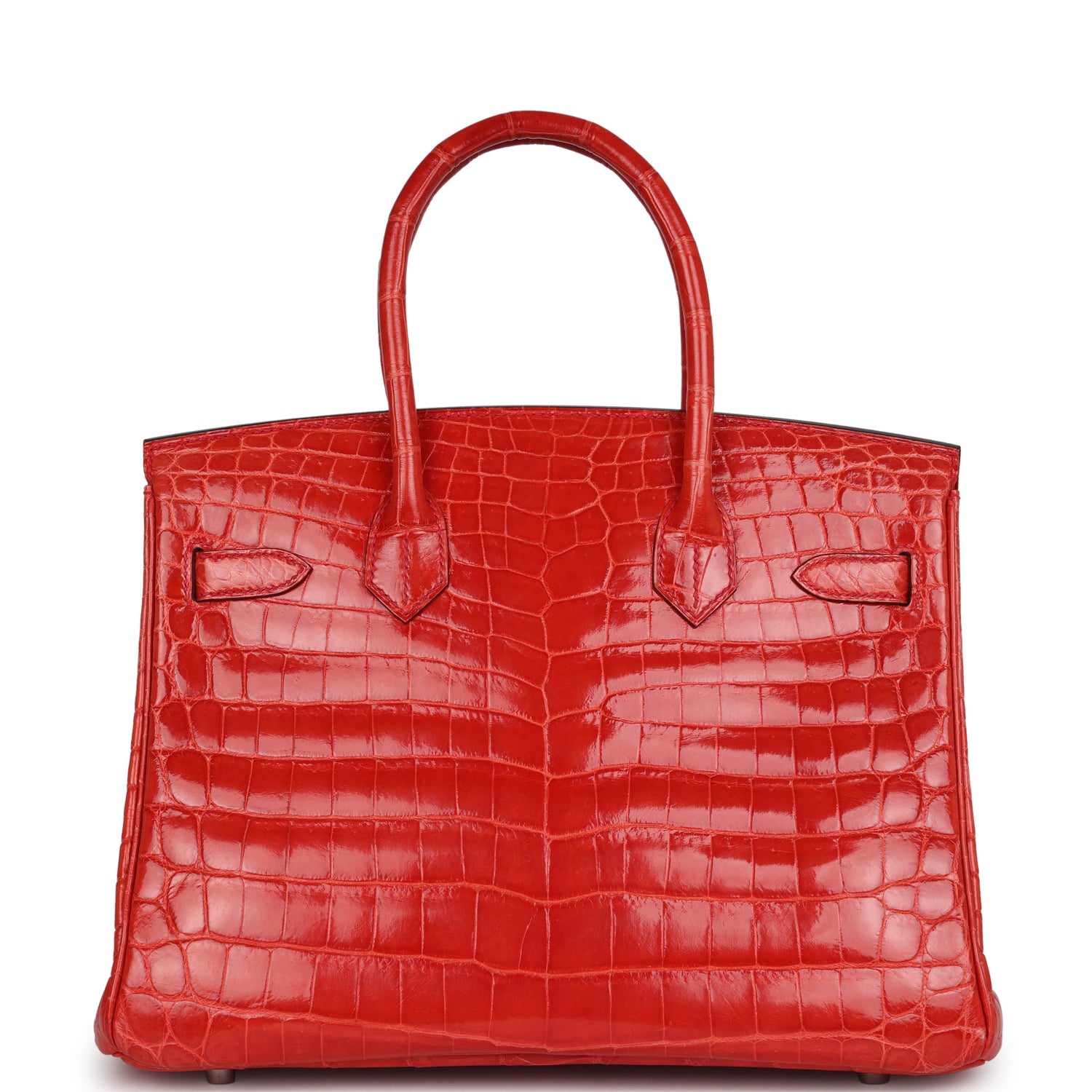 Birkin 30 Geranium Shiny Niloticus Crocodile Palladium Hardware Bag