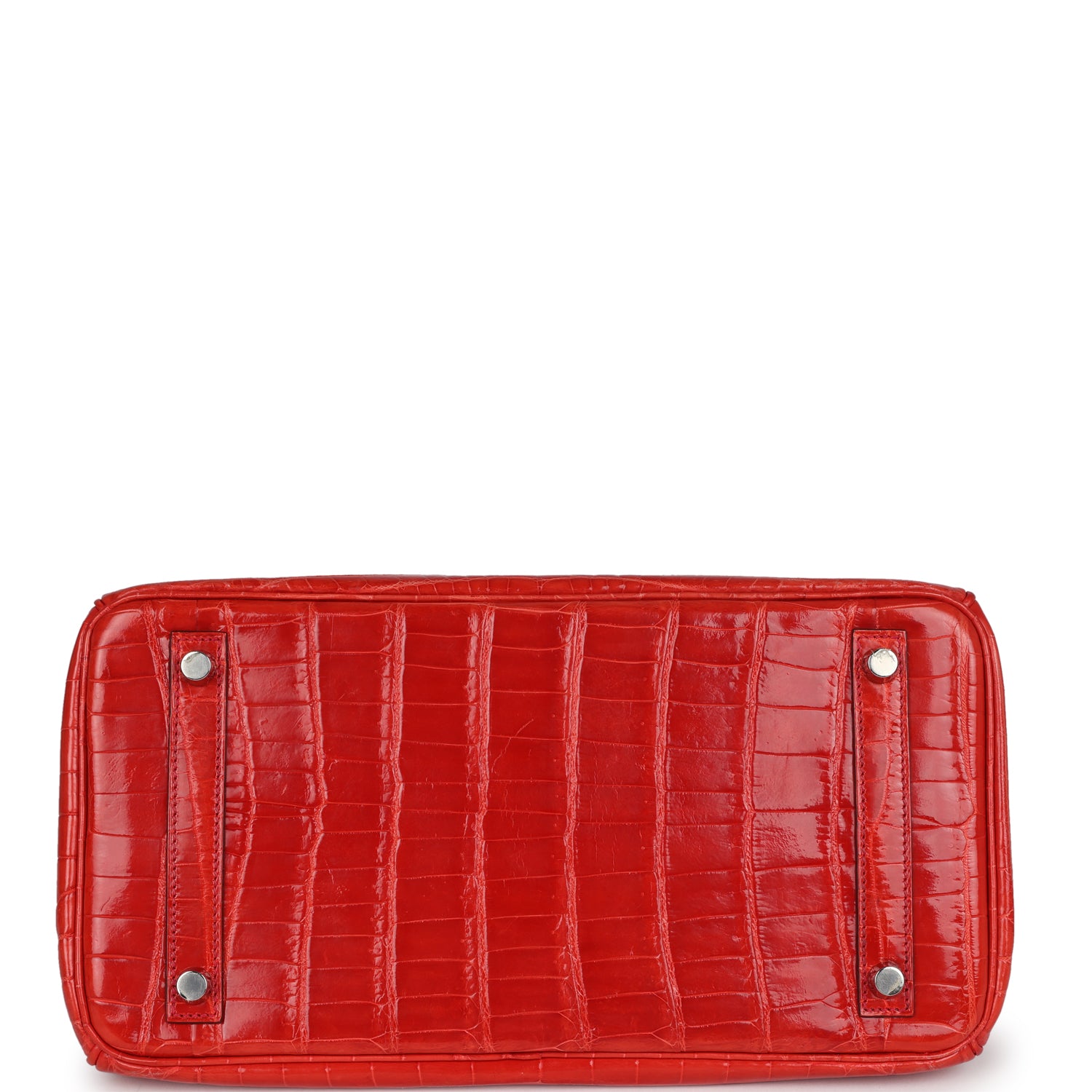 Birkin 30 Geranium Shiny Niloticus Crocodile Palladium Hardware Bag