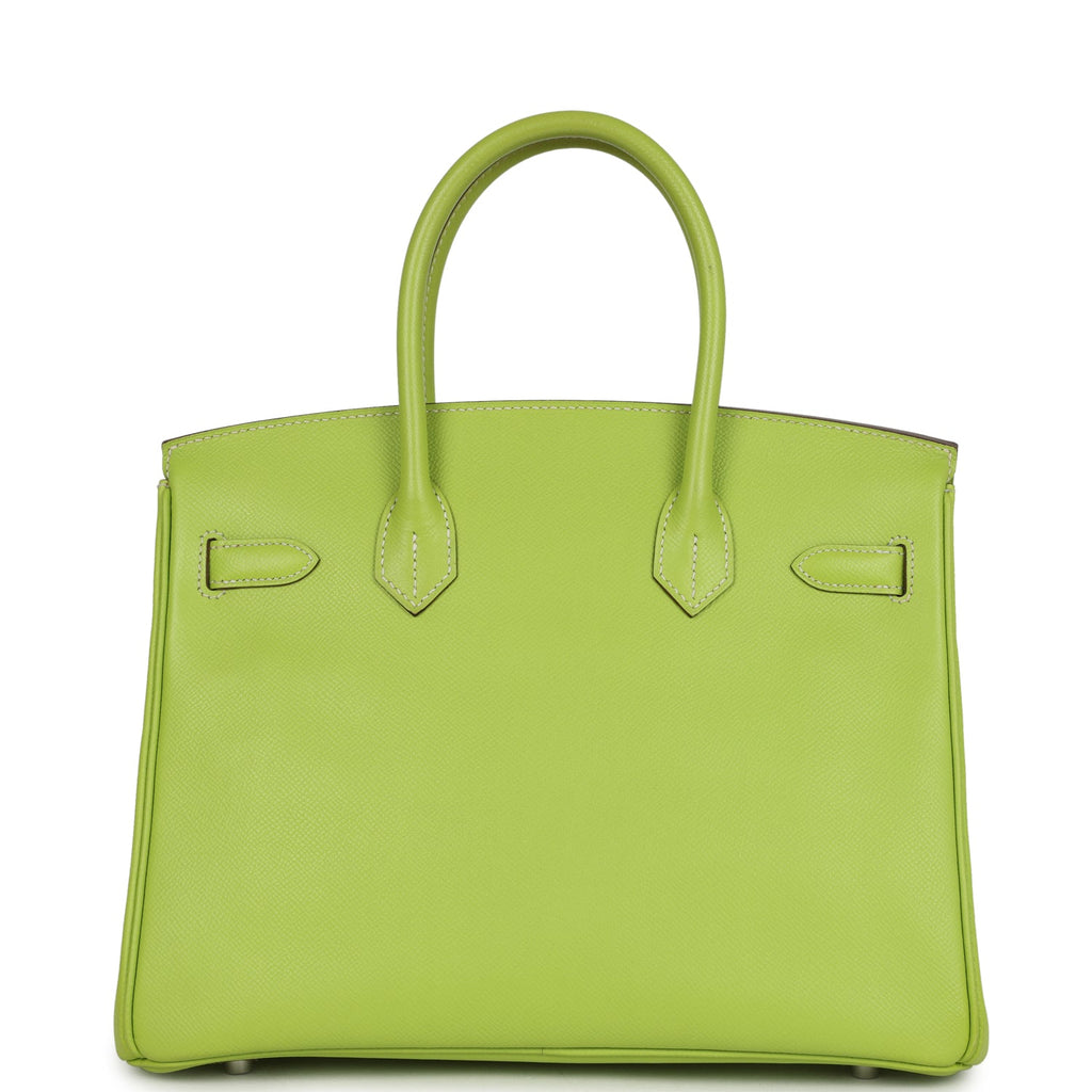 Birkin 30 Kiwi Candy Epsom Palladium Hardware Bag