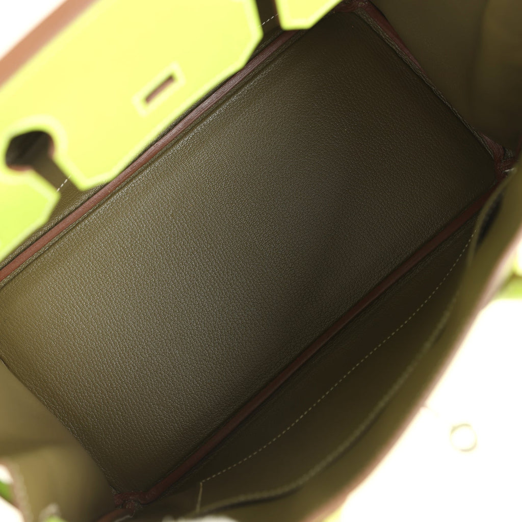 Birkin 30 Kiwi Candy Epsom Palladium Hardware Bag