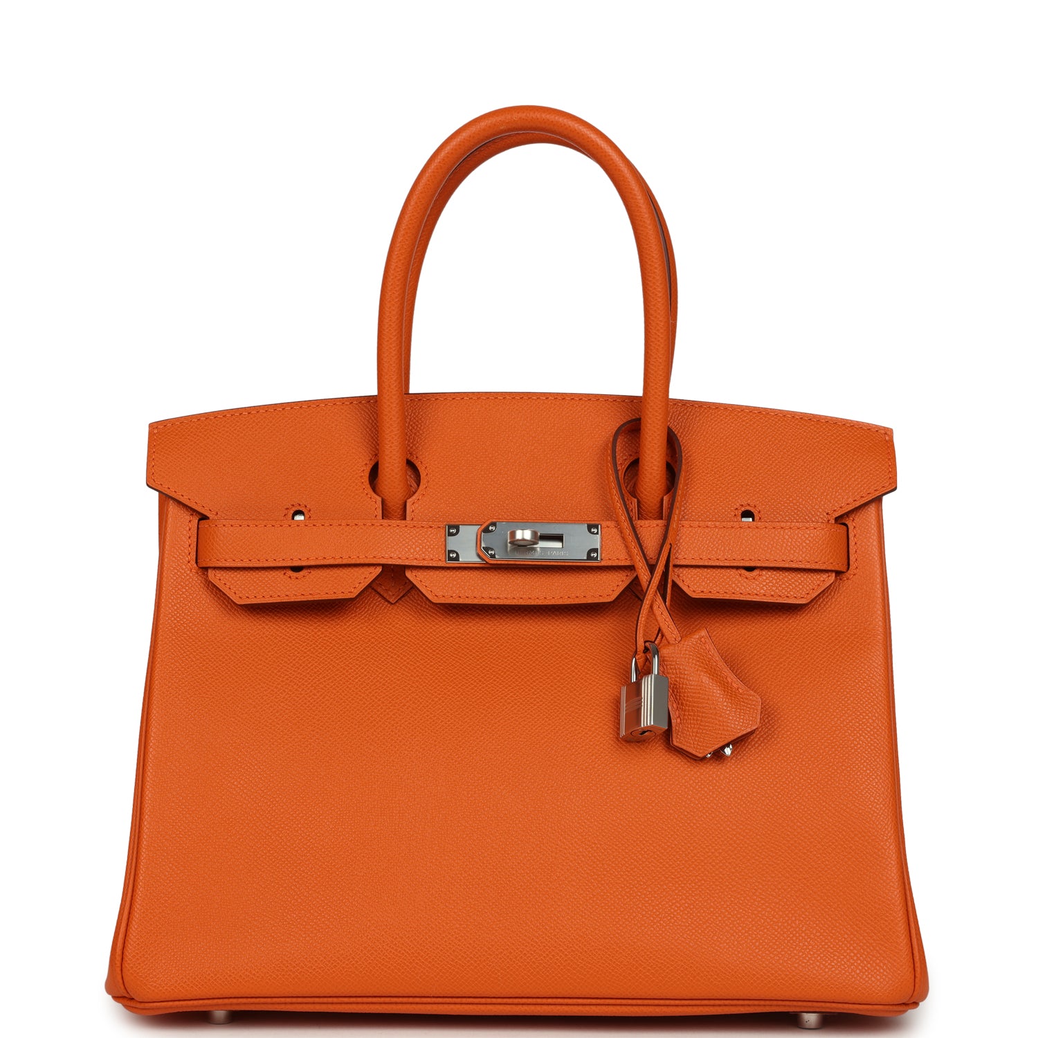 Birkin 30 Orange Epsom Palladium Hardware Bag