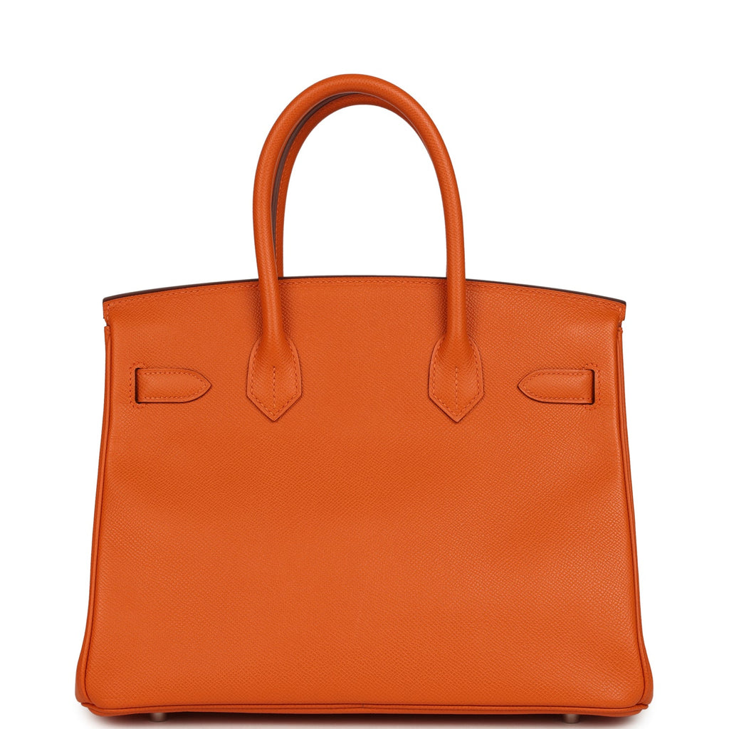 Birkin 30 Orange Epsom Palladium Hardware Bag
