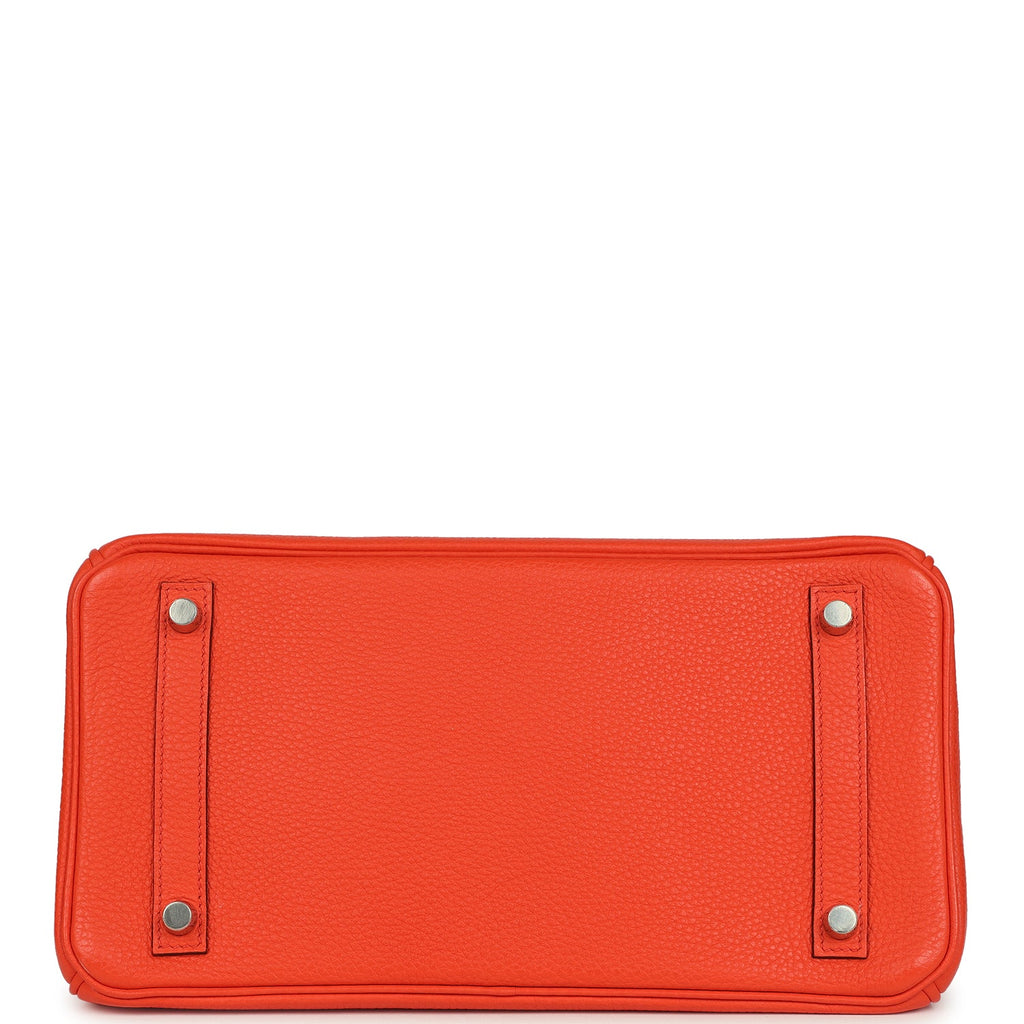 Birkin 30 Orange Poppy Togo Palladium Hardware Bag
