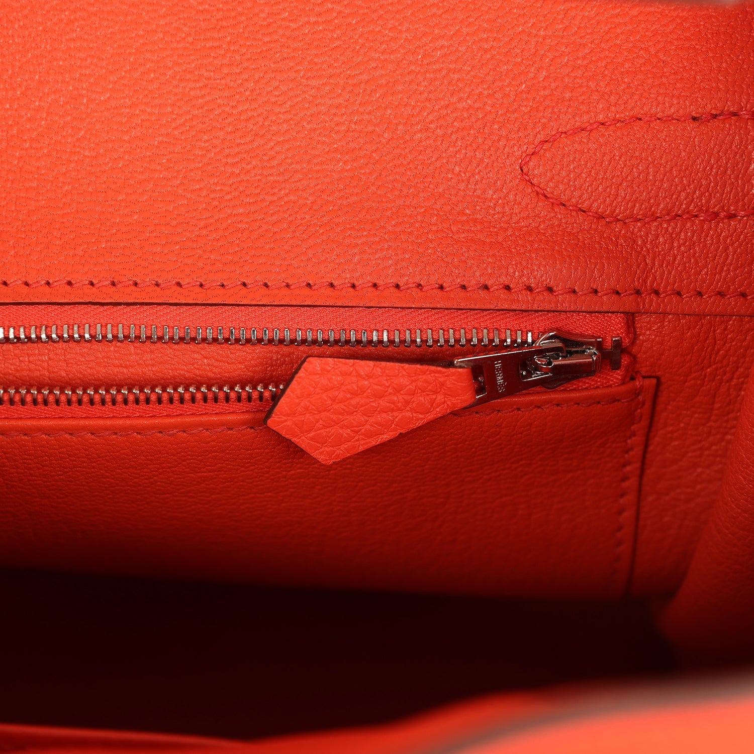 Birkin 30 Orange Poppy Togo Palladium Hardware Bag