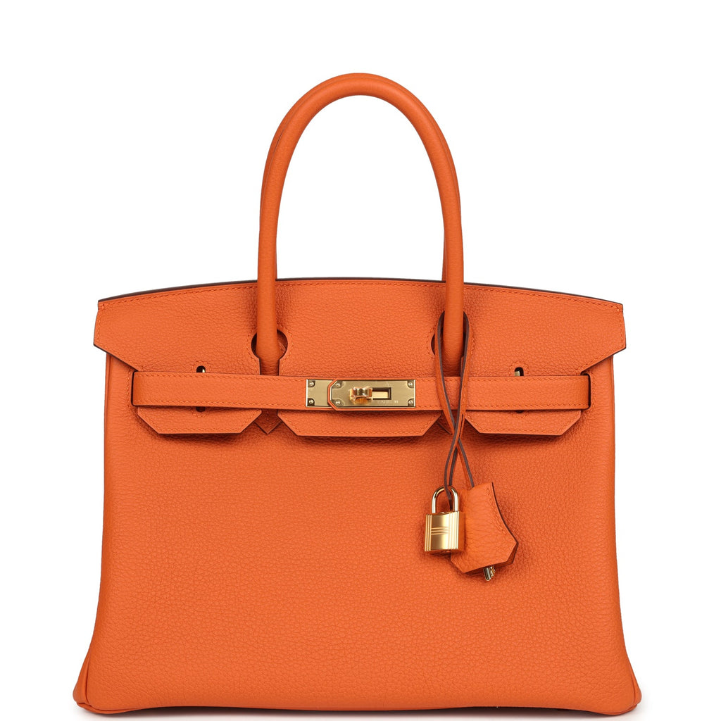Birkin 30 Orange Togo Gold Hardware Bag