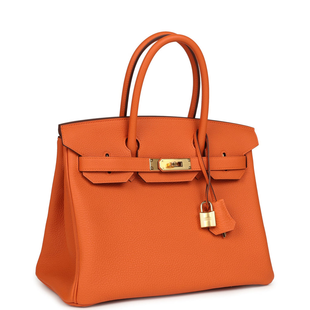 Birkin 30 Orange Togo Gold Hardware Bag