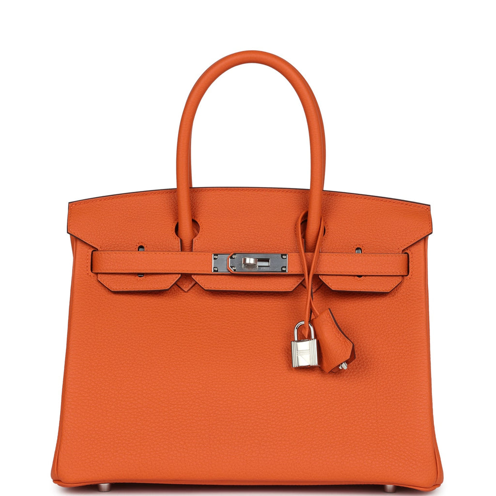Birkin 30 Orange Togo Palladium Hardware Bag