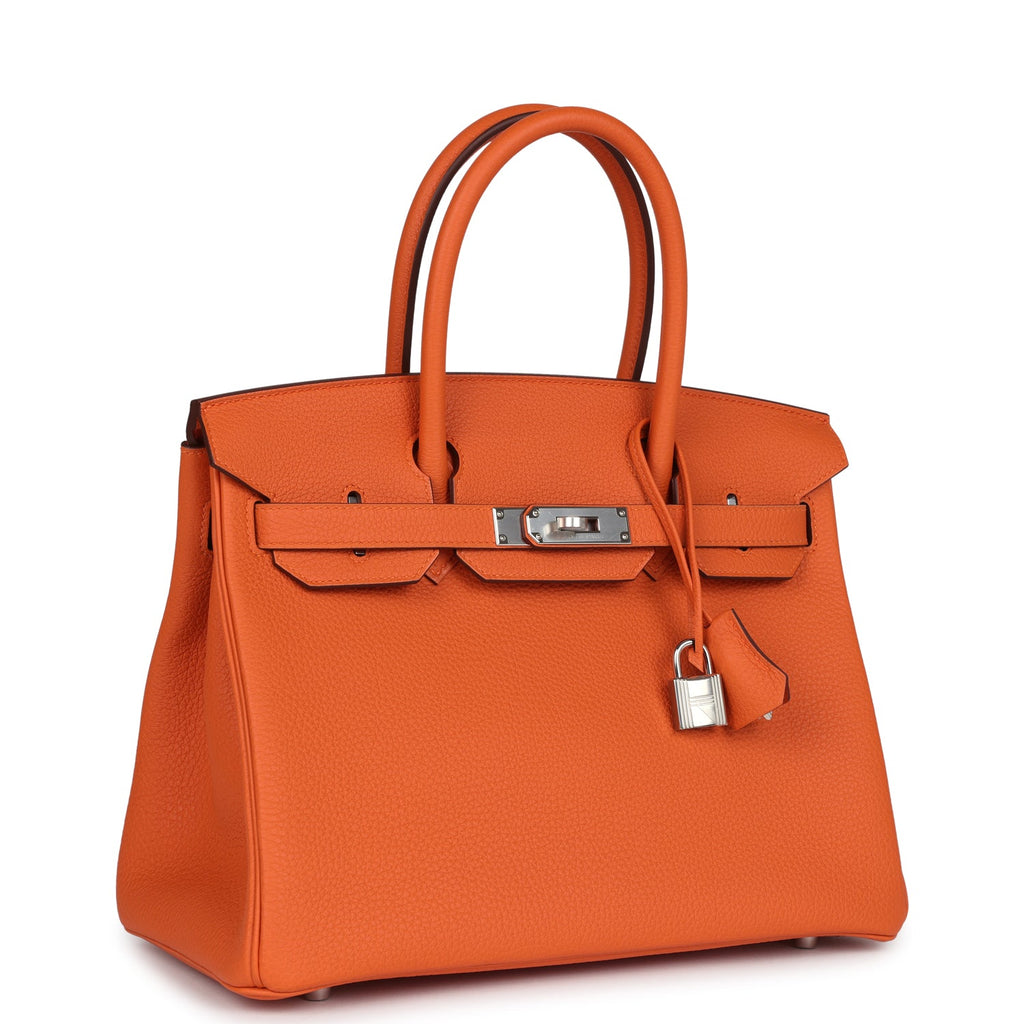 Birkin 30 Orange Togo Palladium Hardware Bag