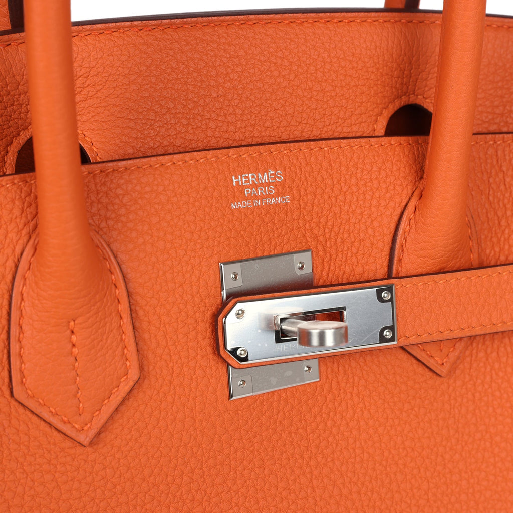 Birkin 30 Orange Togo Palladium Hardware Bag