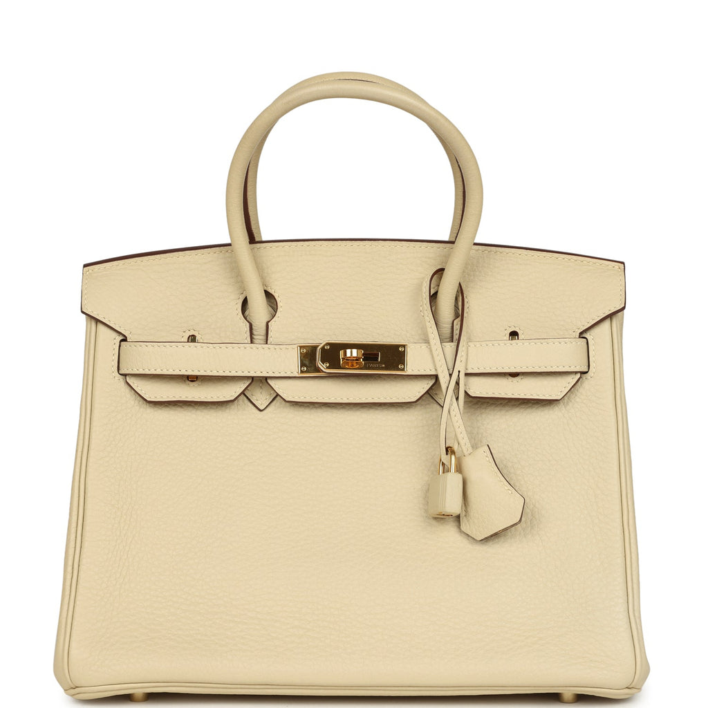 Birkin 30 Parchemin Clemence Gold Hardware Bag