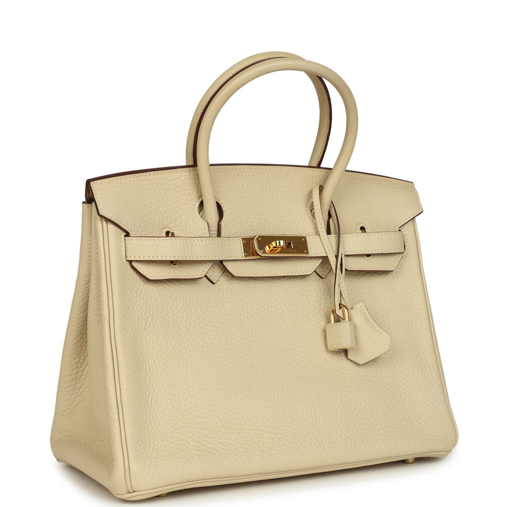 Birkin 30 Parchemin Clemence Gold Hardware Bag