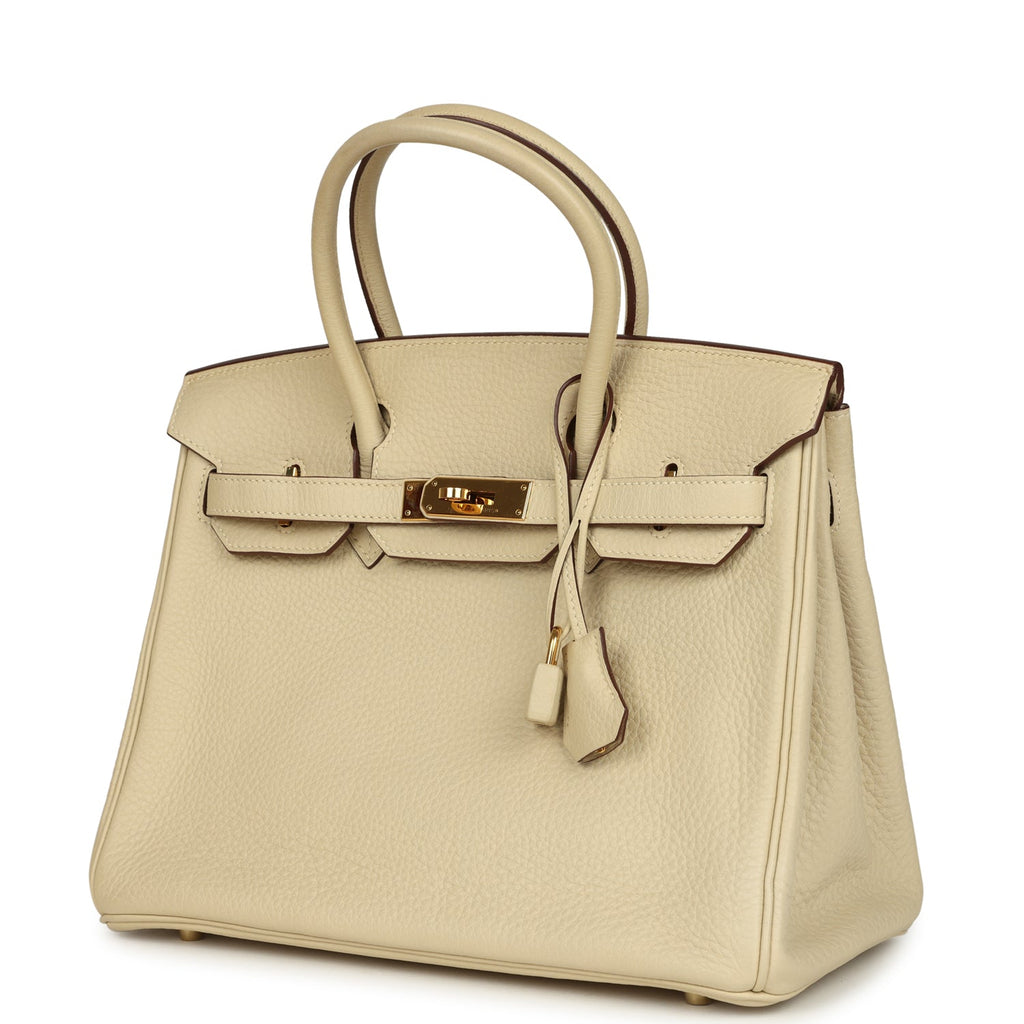 Birkin 30 Parchemin Clemence Gold Hardware Bag