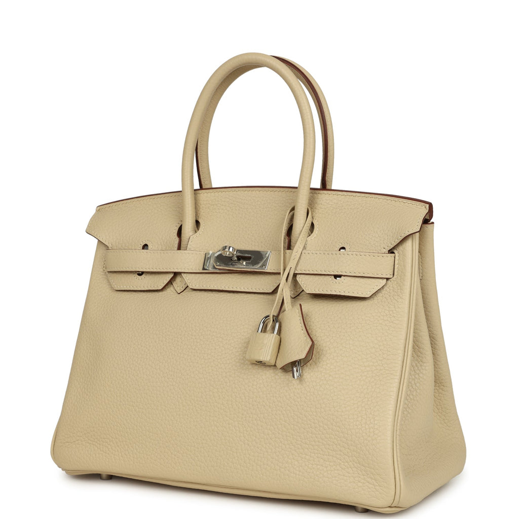 Birkin 30 Parchemin Clemence Palladium Hardware Bag