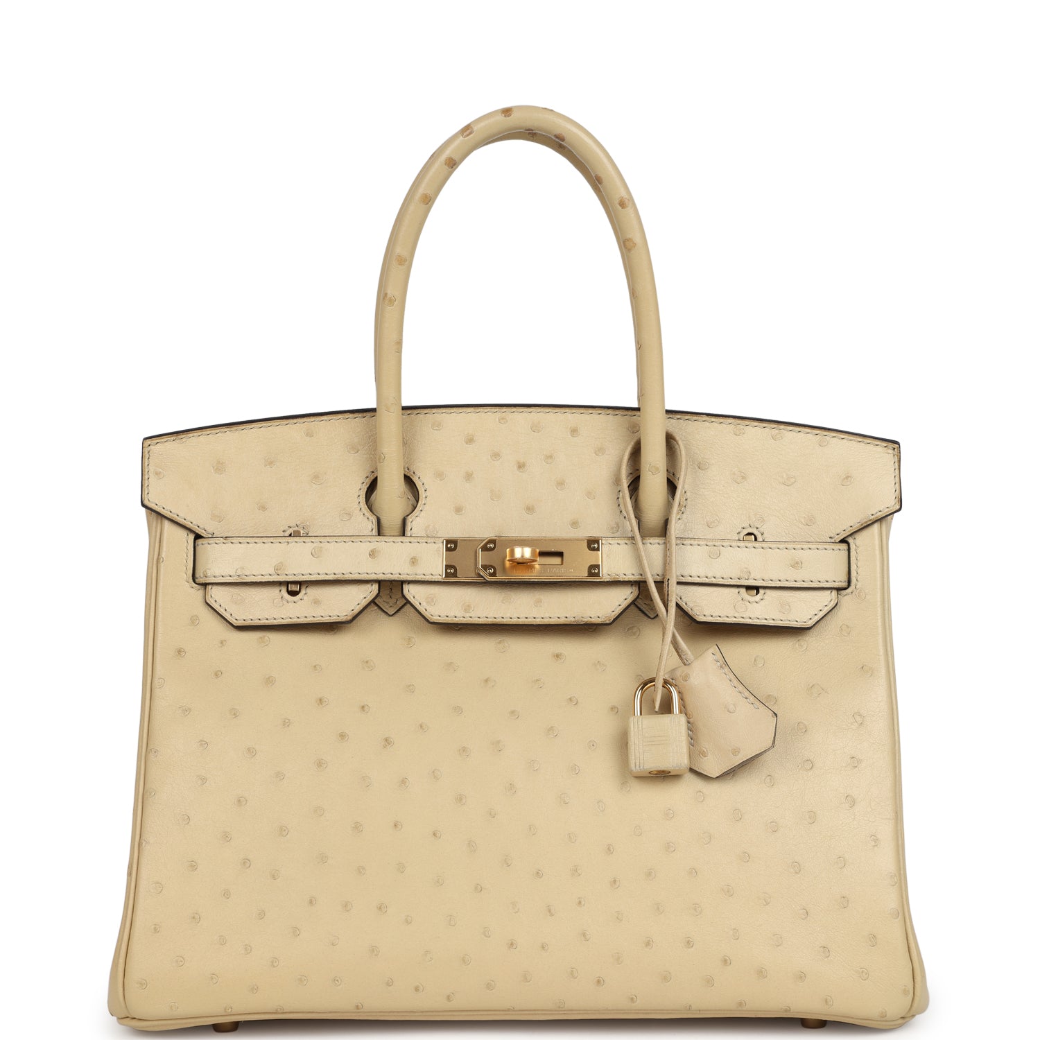 Birkin 30 Parchemin Ostrich Gold Hardware Bag