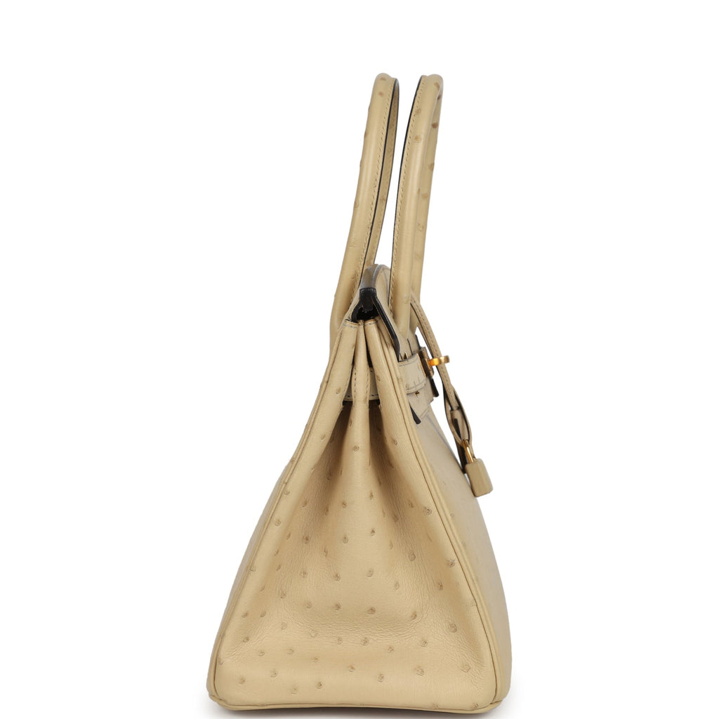 Birkin 30 Parchemin Ostrich Gold Hardware Bag