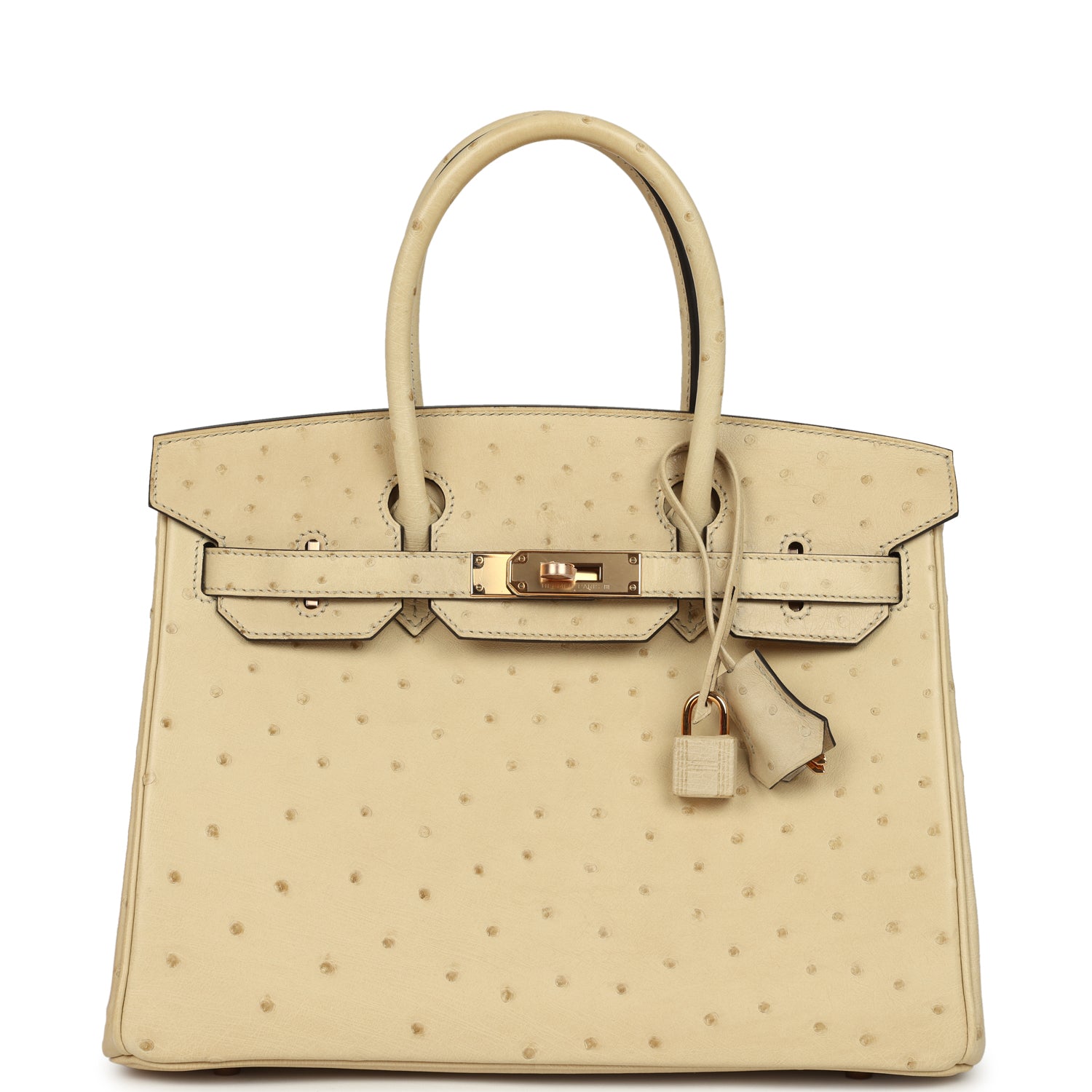 Birkin 30 Parchemin Ostrich Rose Gold Hardware Bag
